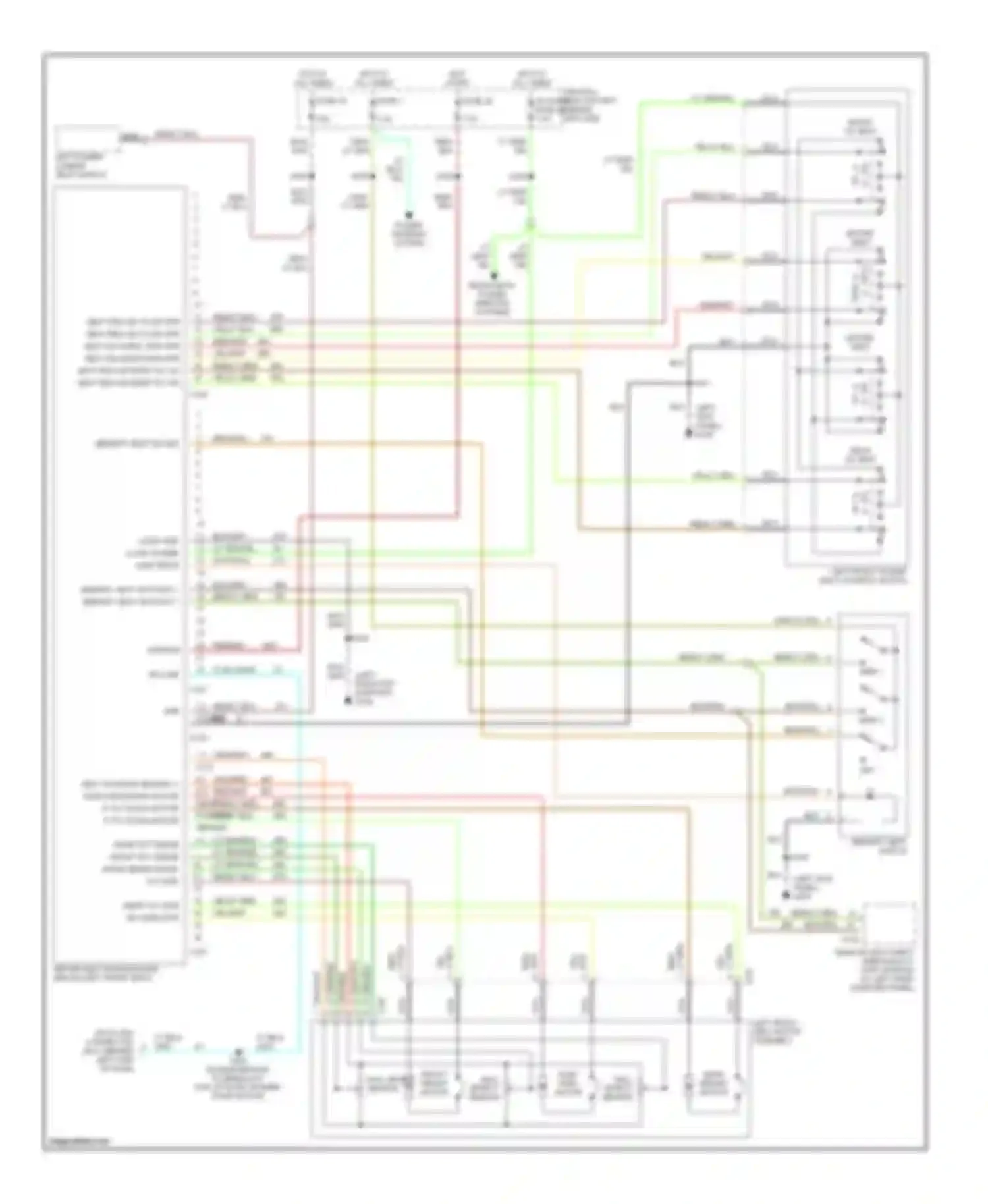 Wiring diagram memory seat switch for Ford Explorer II (1994-2003) (1 of 2)