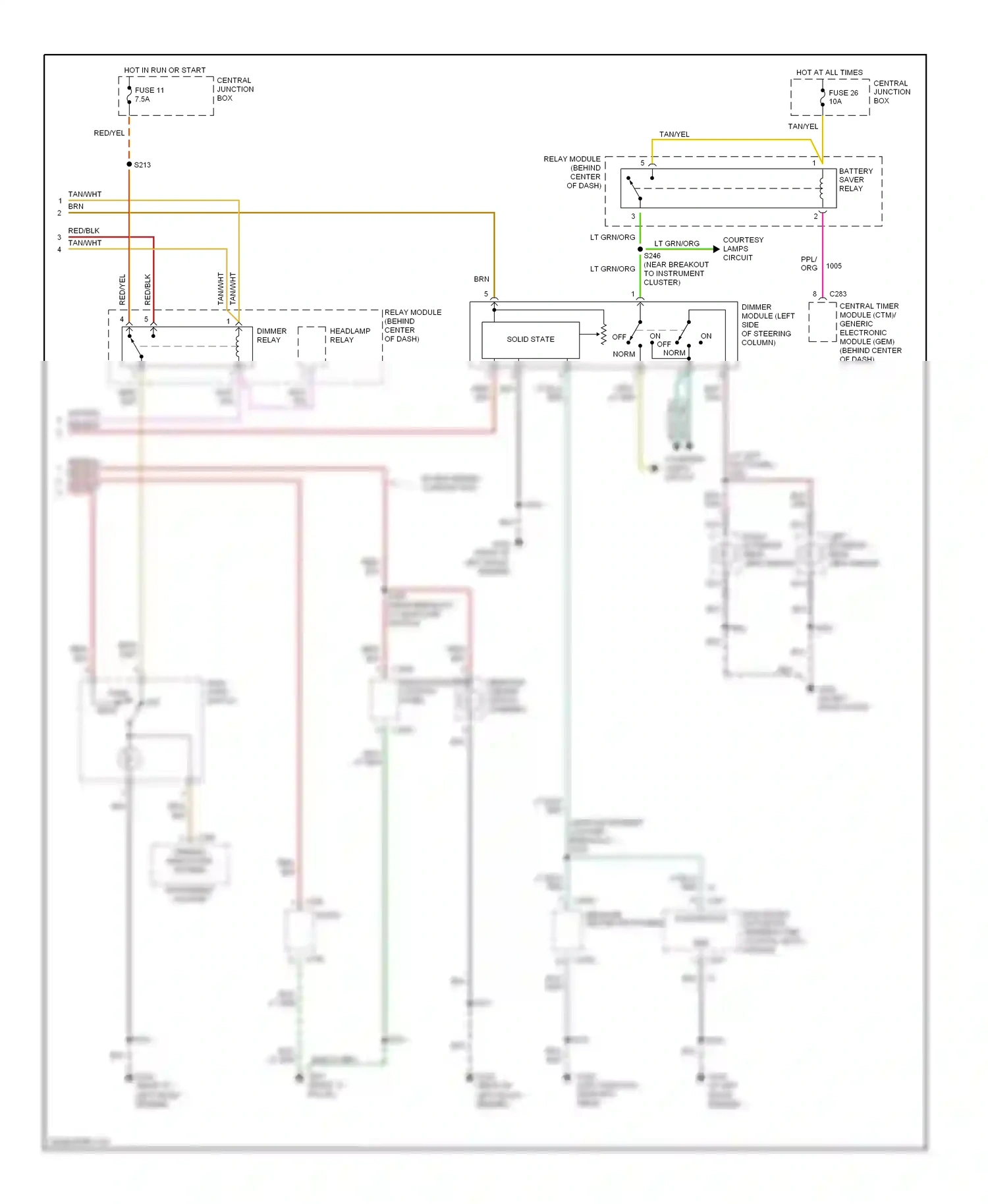 Ford Explorer II (1994-2003) norm wiring diagram  (4 of 6)