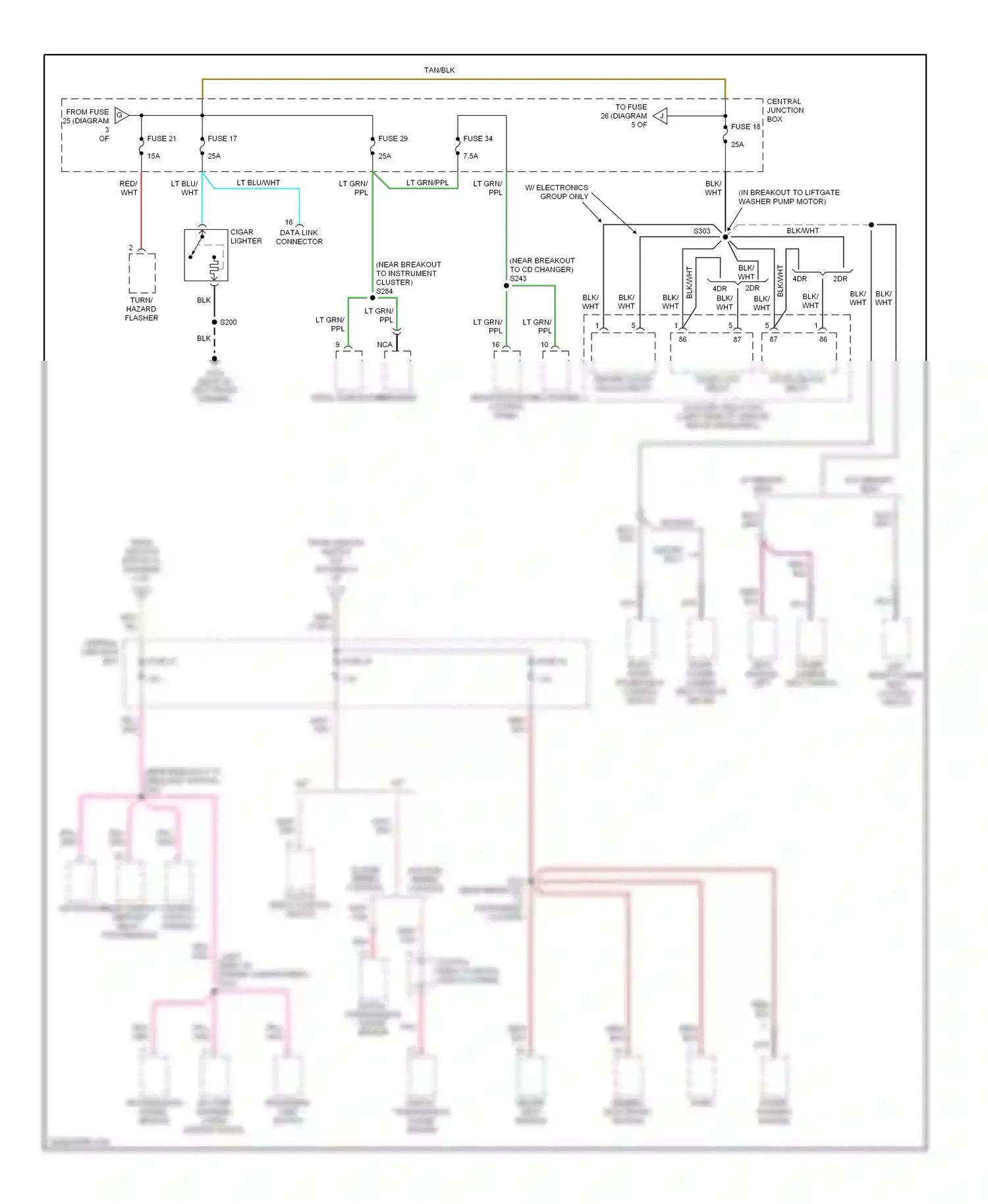 Wiring diagram pnk pnk for Ford Explorer II (1994-2003) (4 of 9)