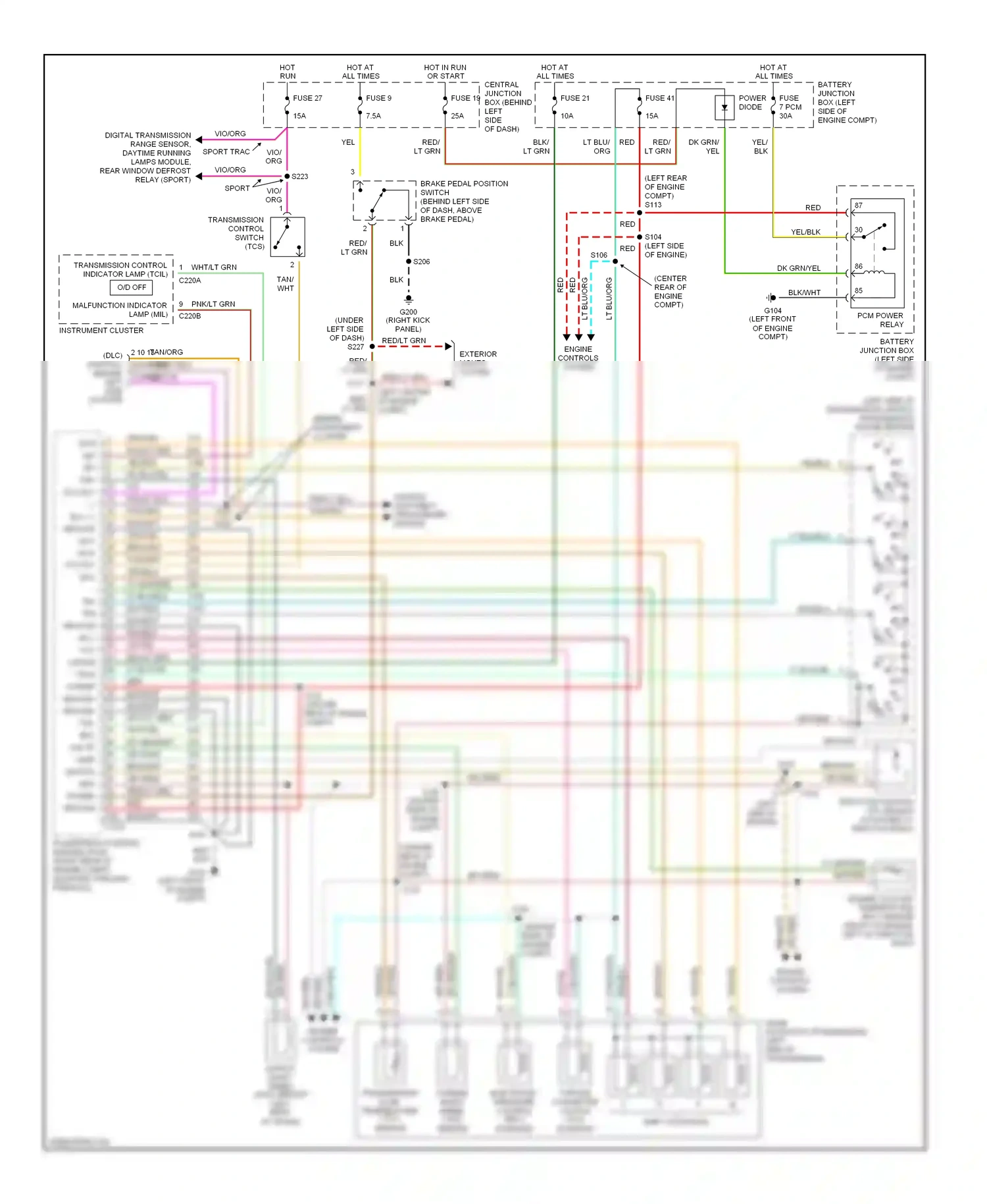Ford Explorer II (1994-2003) red wiring diagram  (83 of 94)