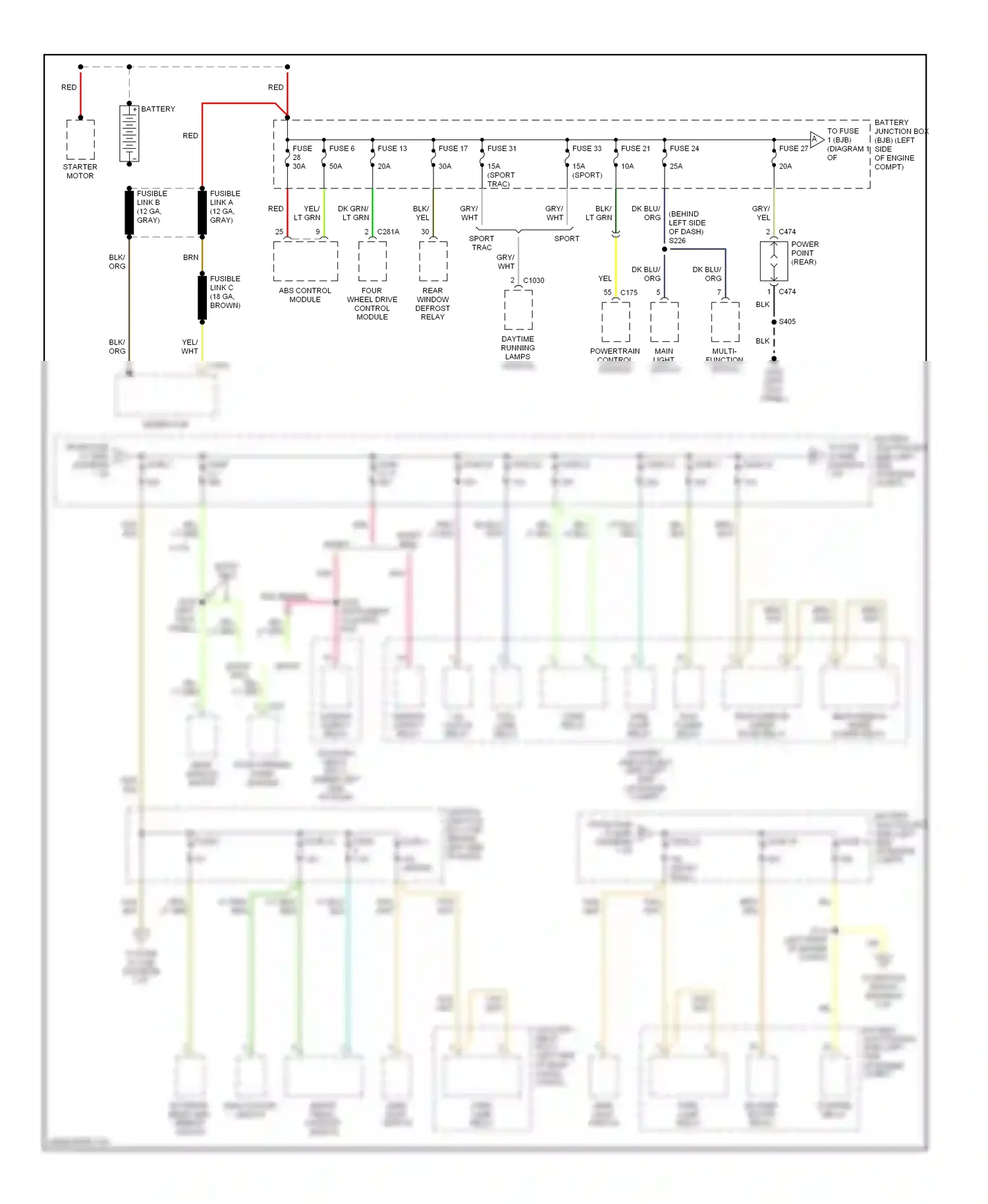 Ford Explorer II (1994-2003) red wiring diagram  (75 of 94)
