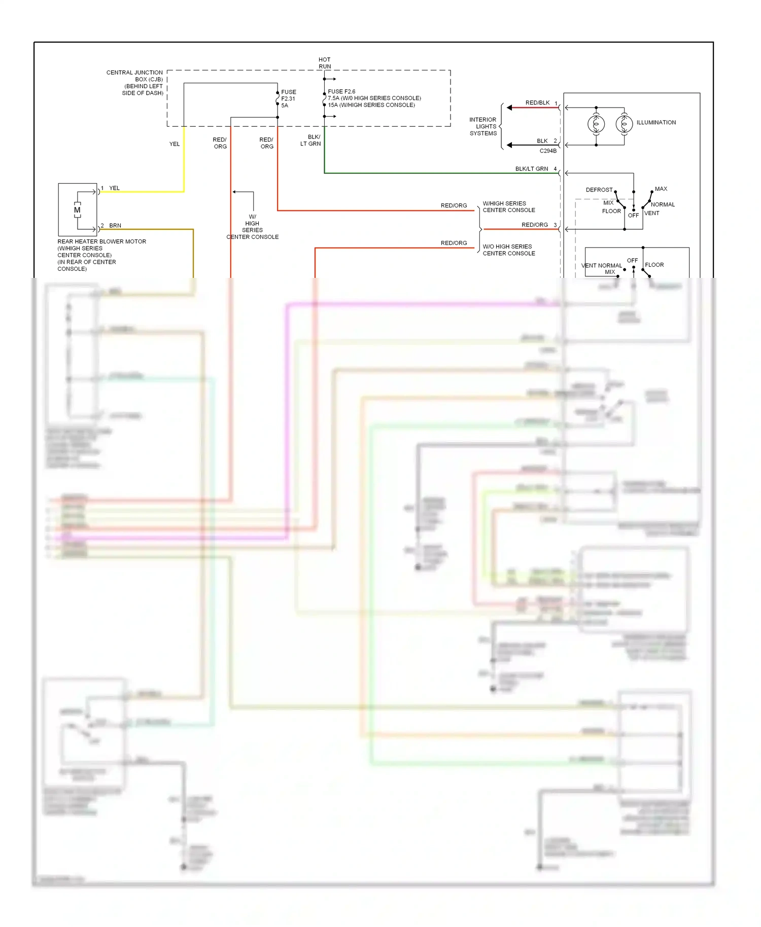 Ford Explorer II (1994-2003) red wiring diagram  (57 of 94)