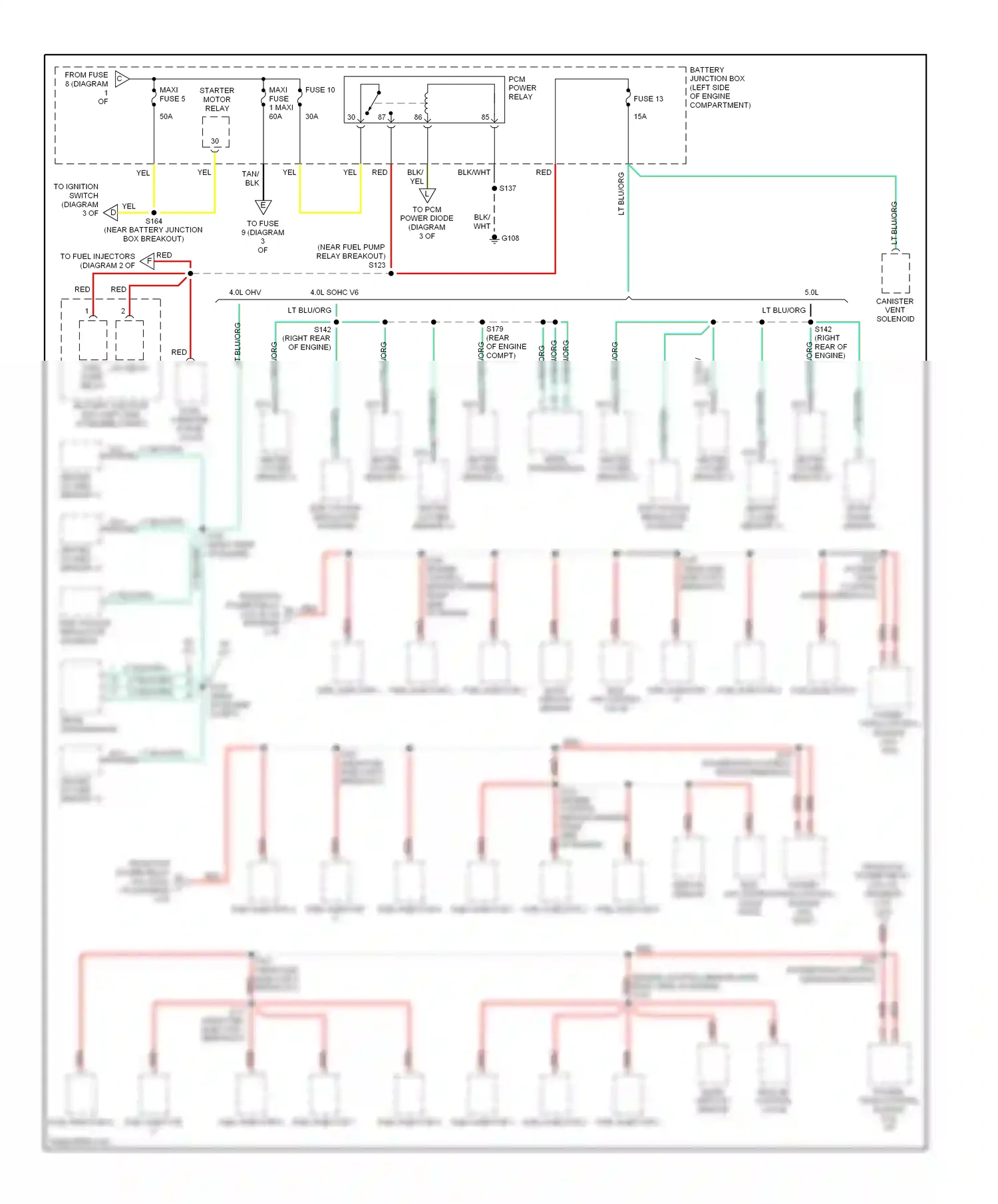 Ford Explorer II (1994-2003) red wiring diagram  (34 of 94)