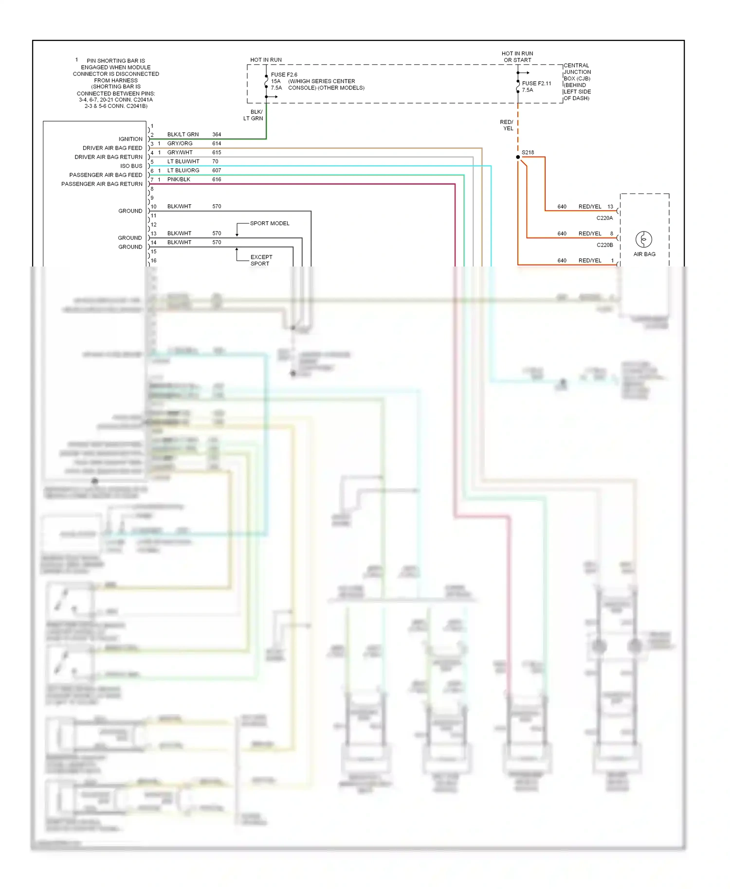 Ford Explorer II (1994-2003) red wiring diagram  (50 of 94)