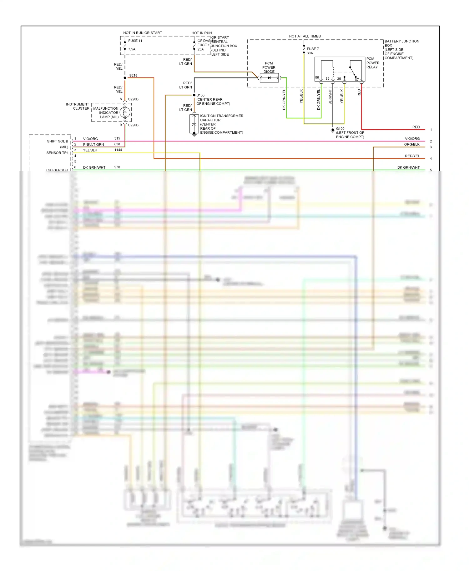 Wiring diagram red/yel for Ford Explorer II (1994-2003) (18 of 26)
