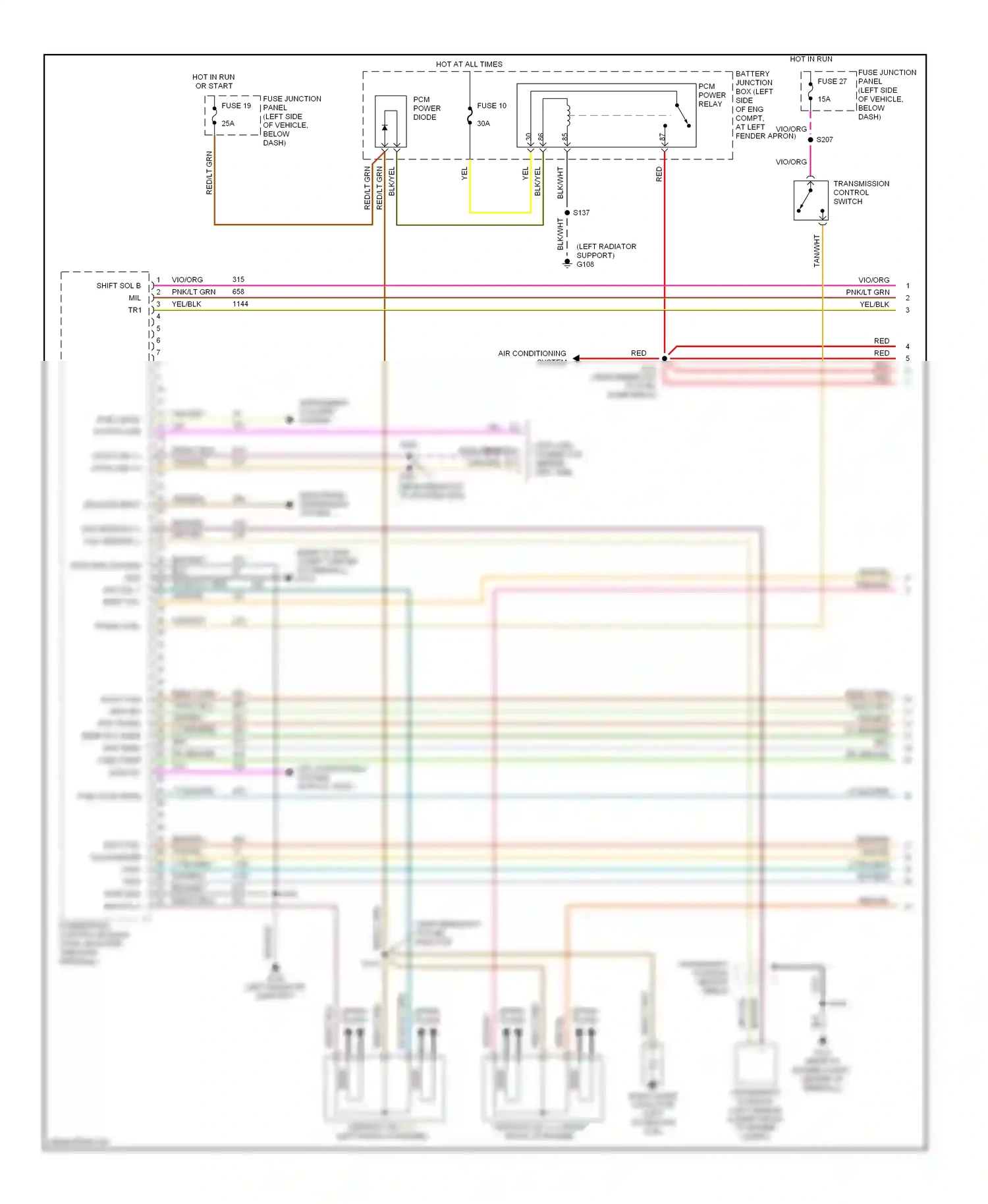 Wiring diagram red/yel for Ford Explorer II (1994-2003) (7 of 26)