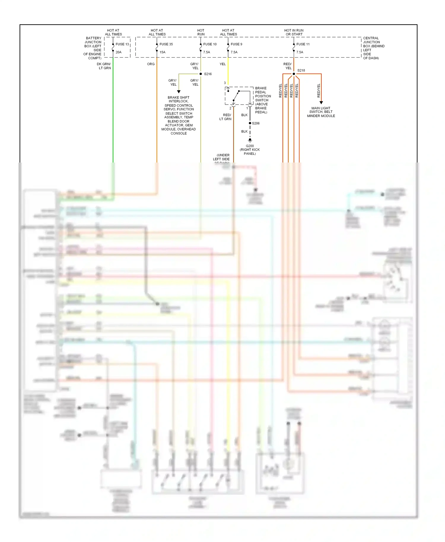 Wiring diagram yel for Ford Explorer II (1994-2003) (71 of 88)