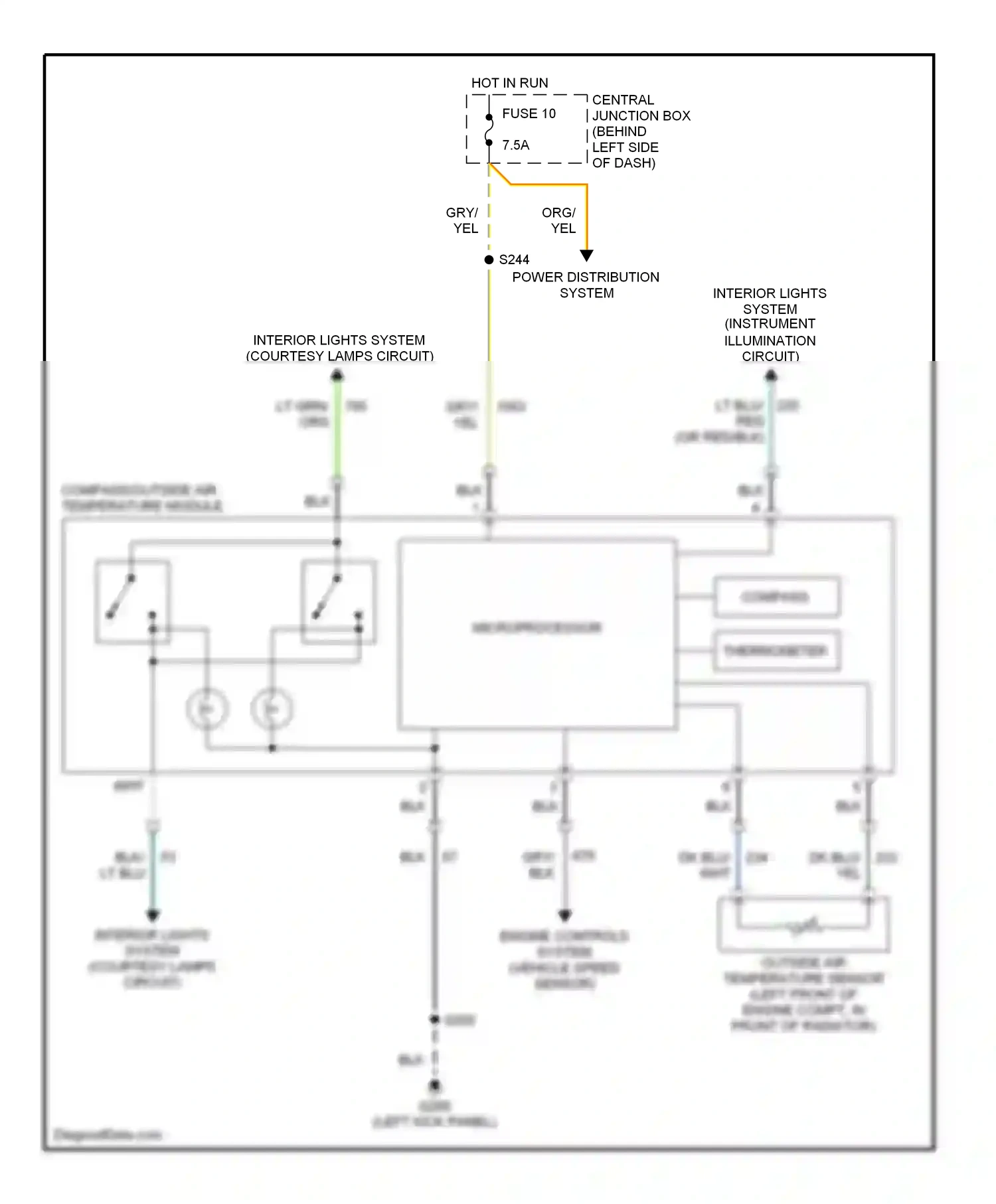 Wiring diagram yel for Ford Explorer II (1994-2003) (26 of 88)