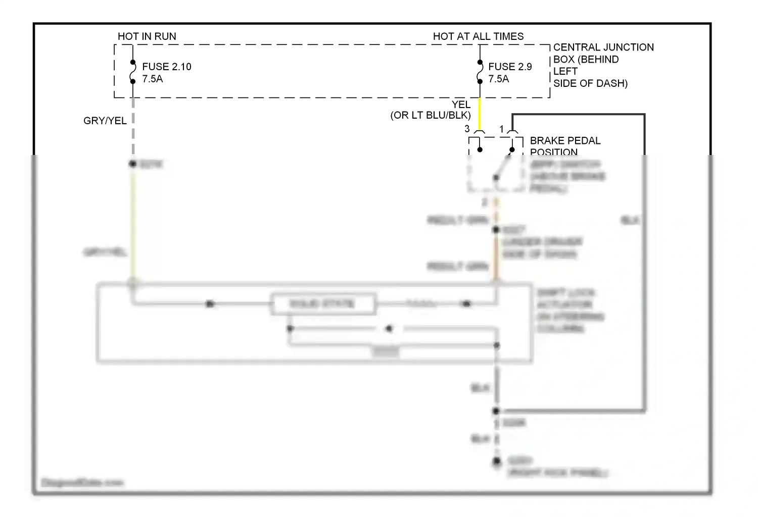 Wiring diagram yel for Ford Explorer II (1994-2003) (48 of 88)
