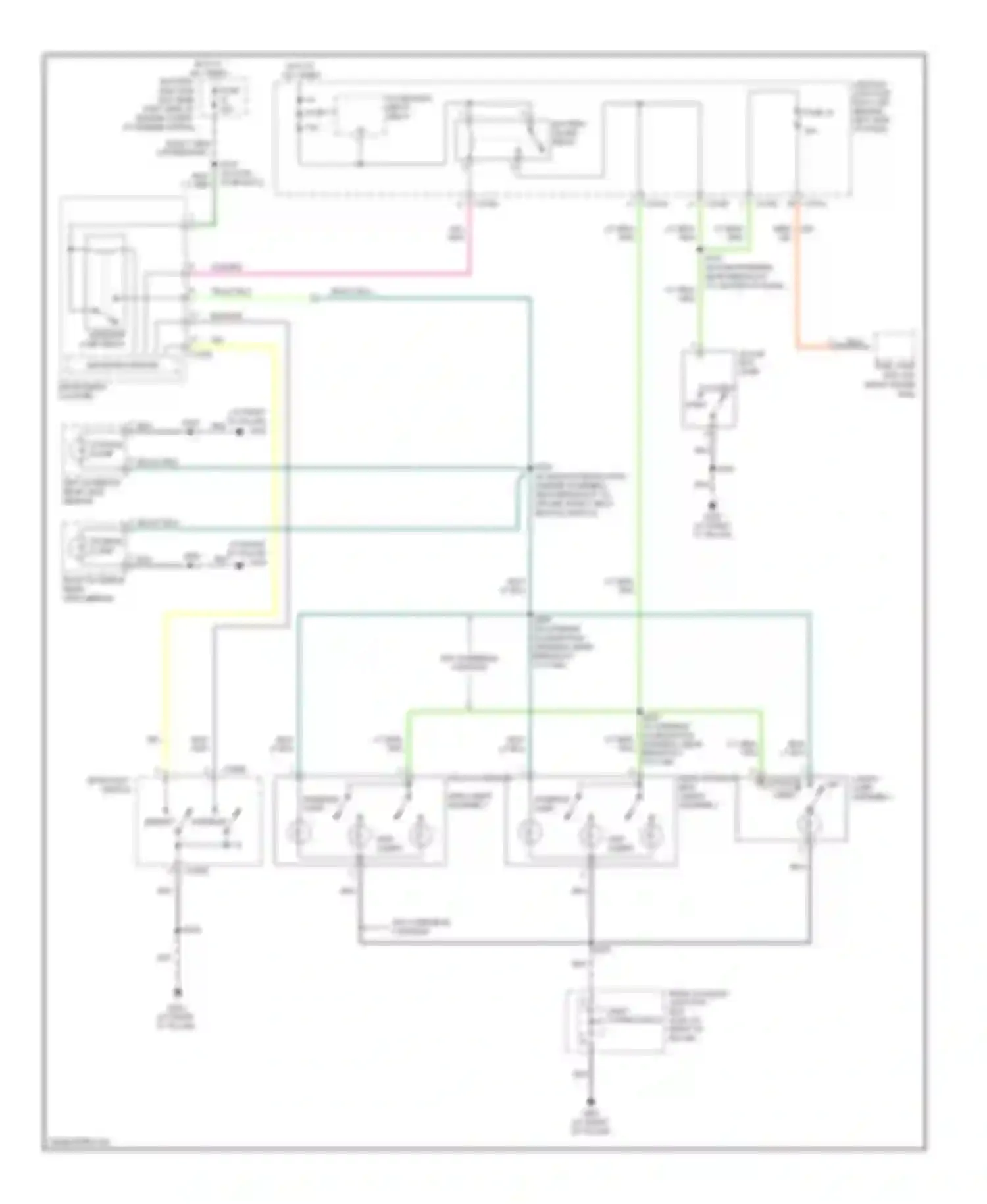 Explorer Ford III (2001-2006): Courtesy lamps circuit, base