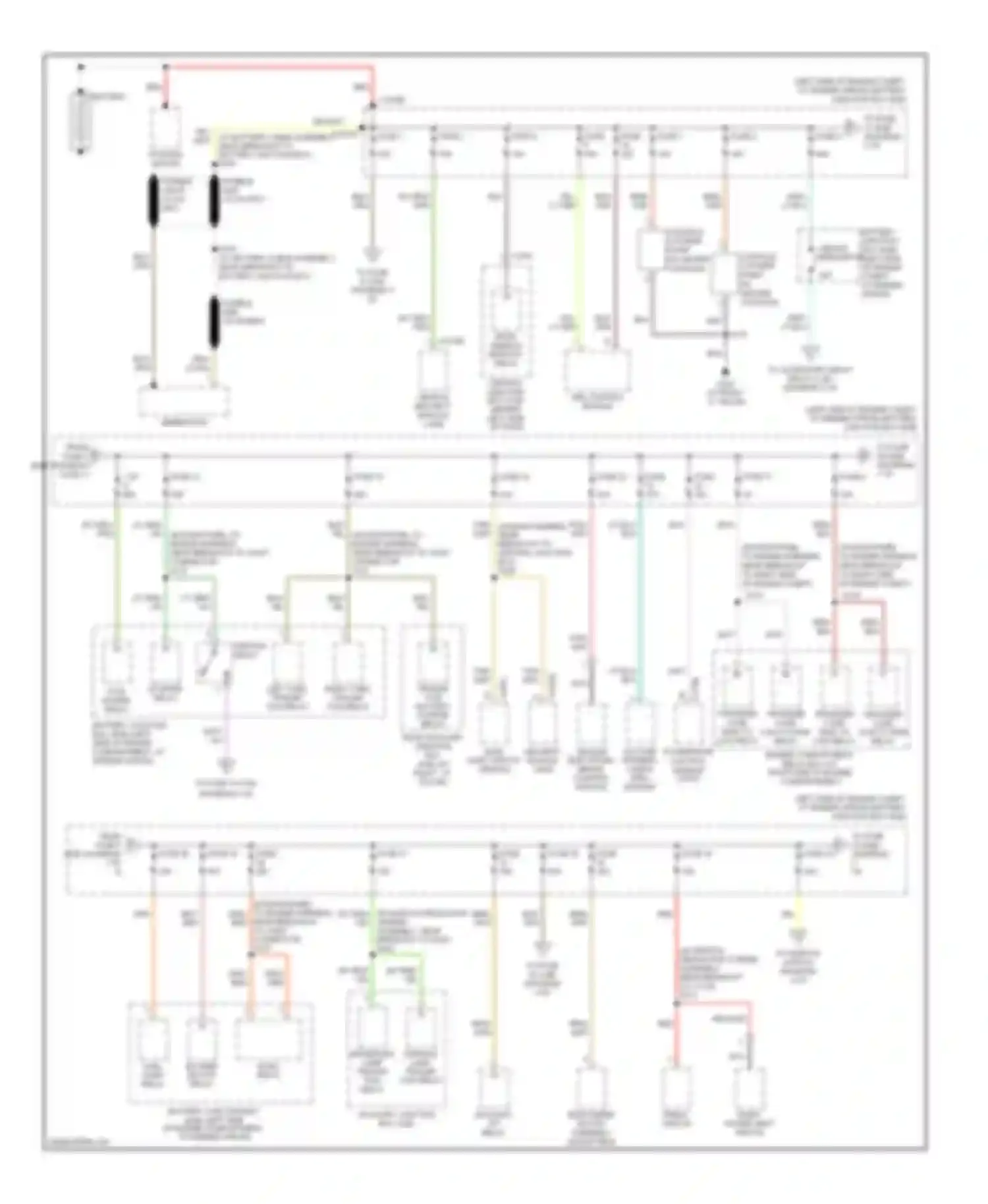 Explorer Ford III (2001-2006): Power distribution circuit (1 of 4)