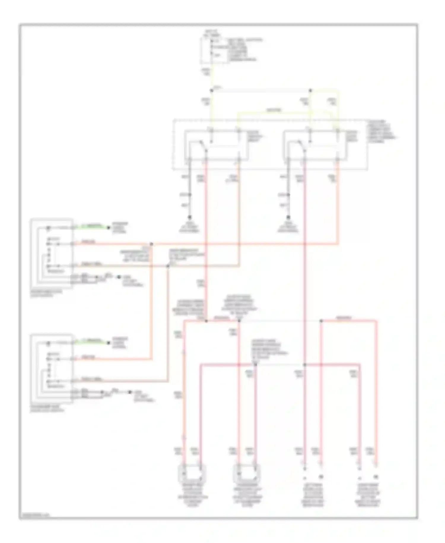 Explorer Ford III (2001-2006): Power door locks circuit, without keyless entry