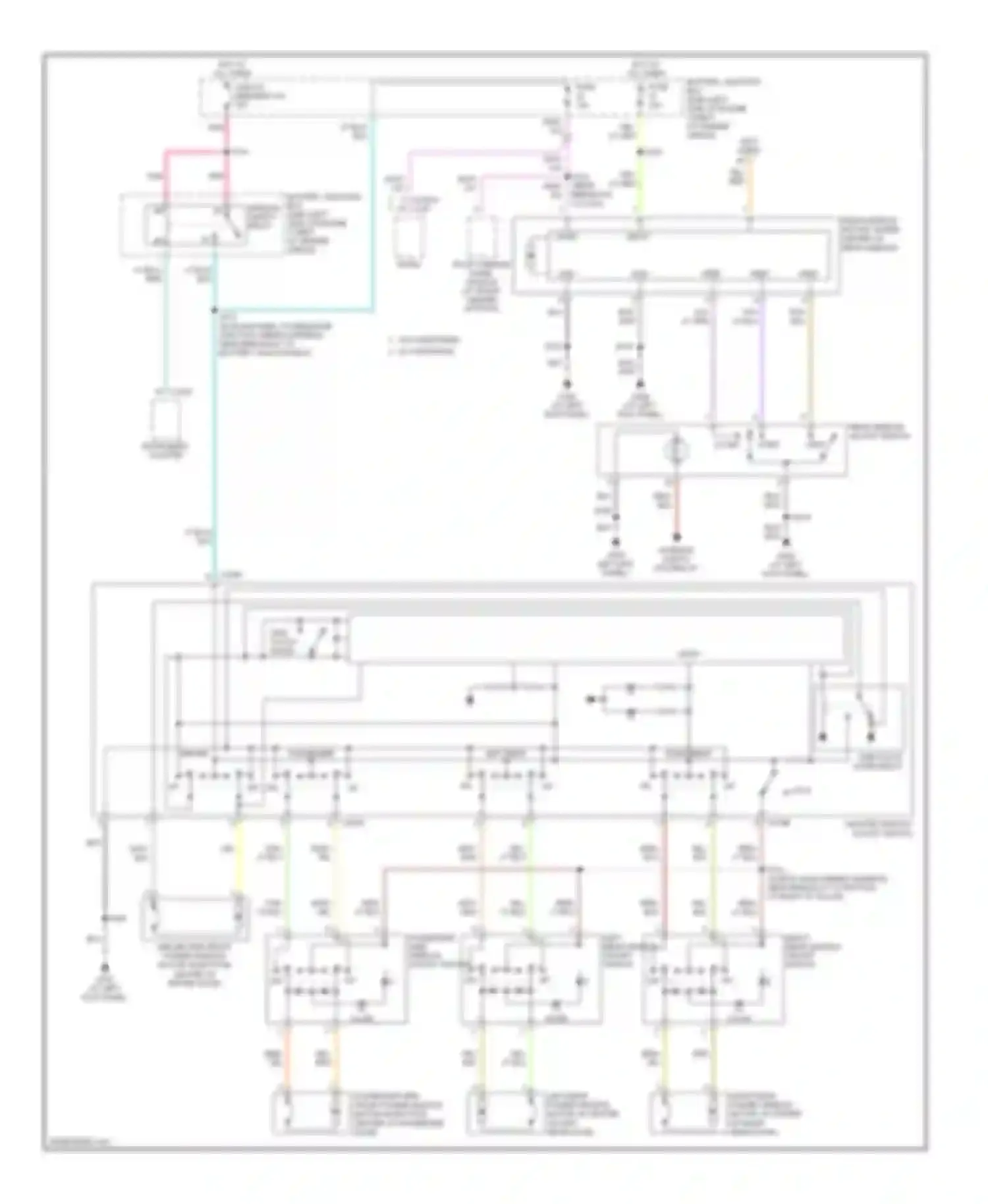 Explorer Ford III (2001-2006): Power windows circuit