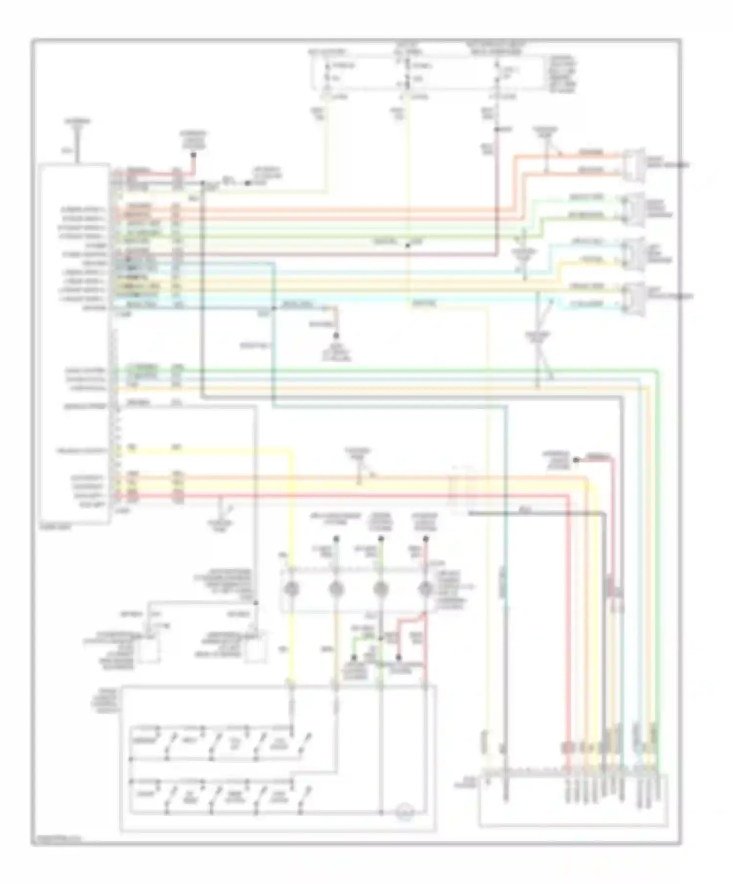 Explorer Ford III (2001-2006): Rear seat entertainment circuit, without audiophile system
