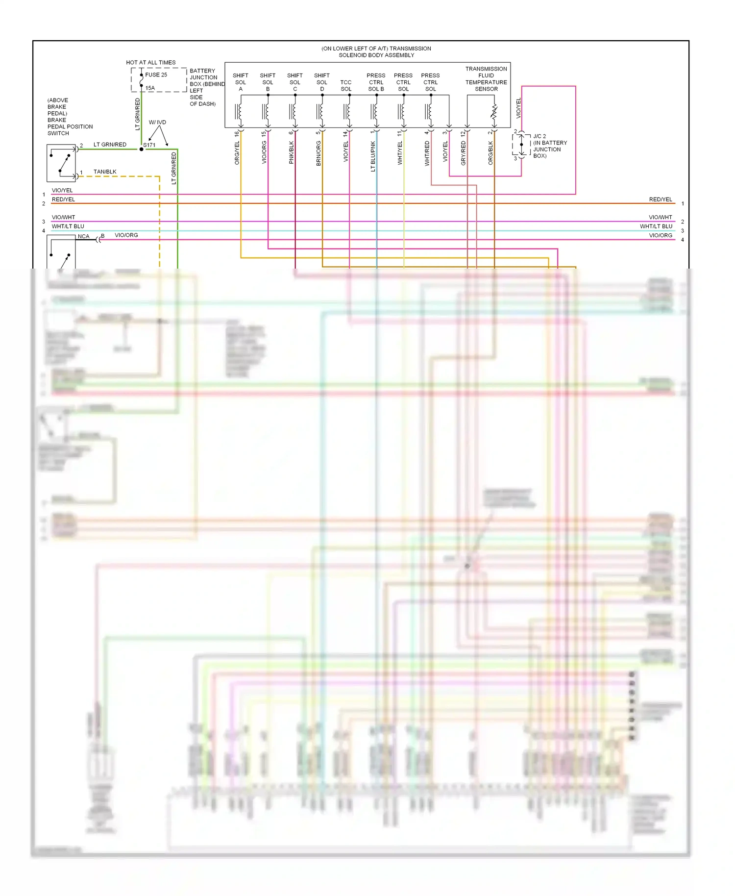 Ford Explorer III (2001-2006) abs control module (left front of engine compt) wiring diagram  (6 of 6)
