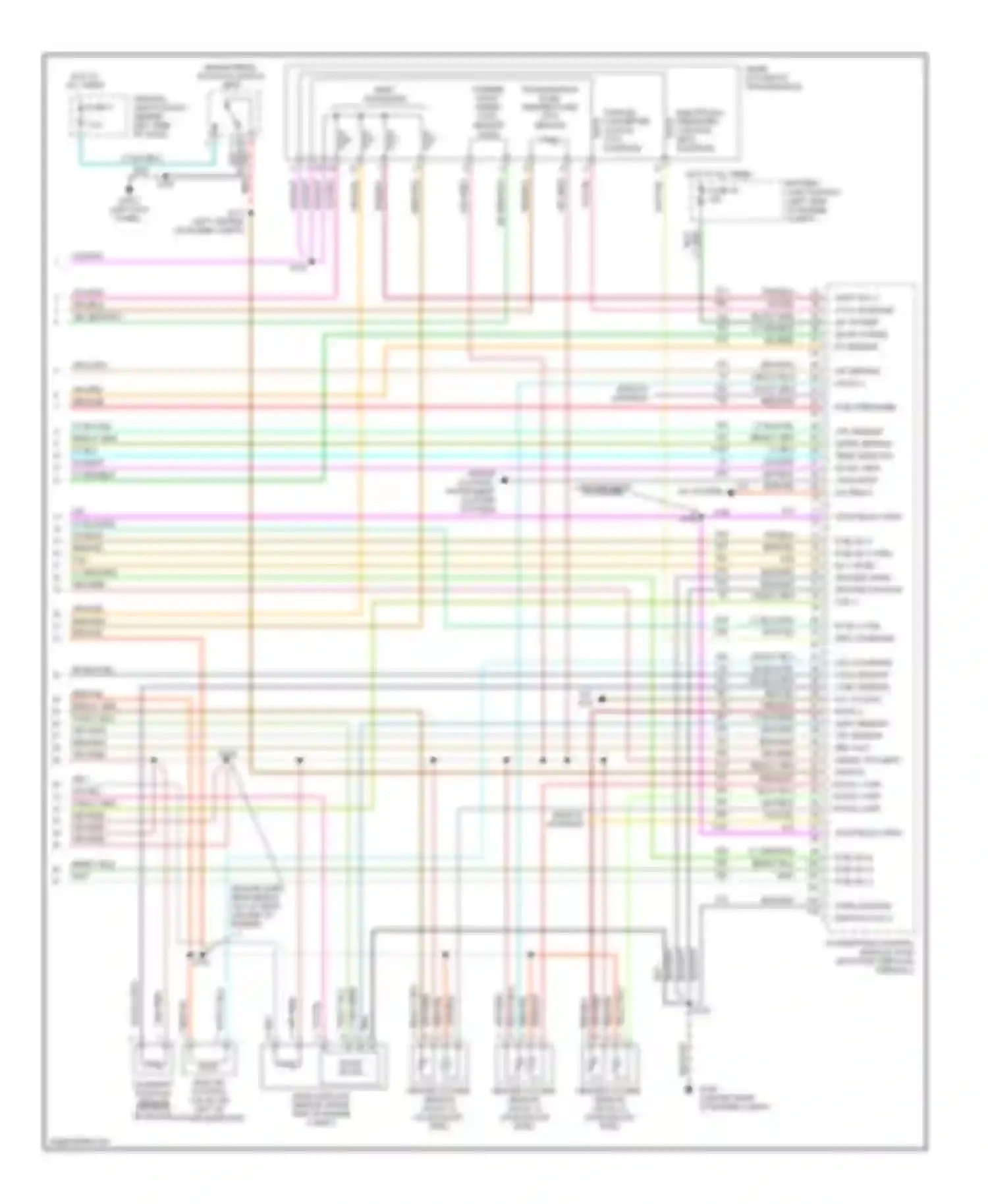Wiring diagram automatic transmission for Ford Explorer III (2001-2006) (1 of 1)
