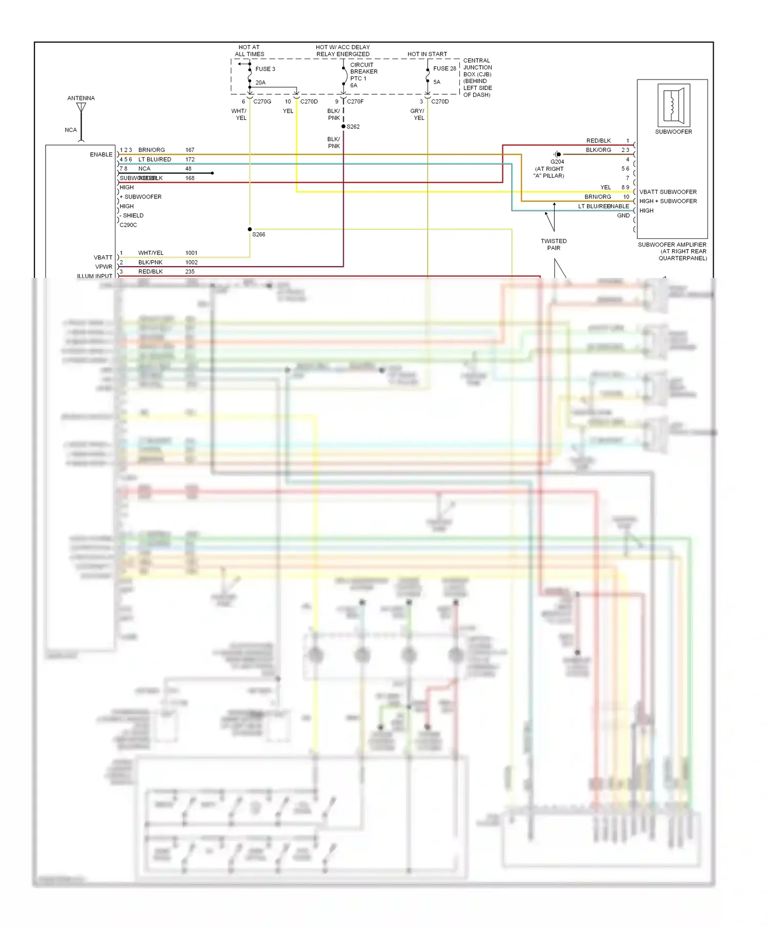 Wiring diagram brn/org for Ford Explorer III (2001-2006) (15 of 15)