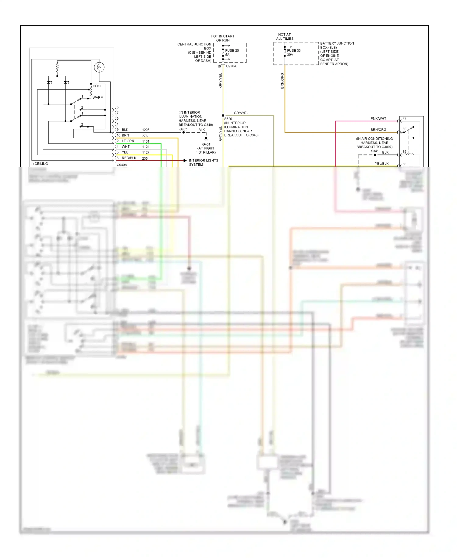 Wiring diagram brn/wht for Ford Explorer III (2001-2006) (5 of 17)