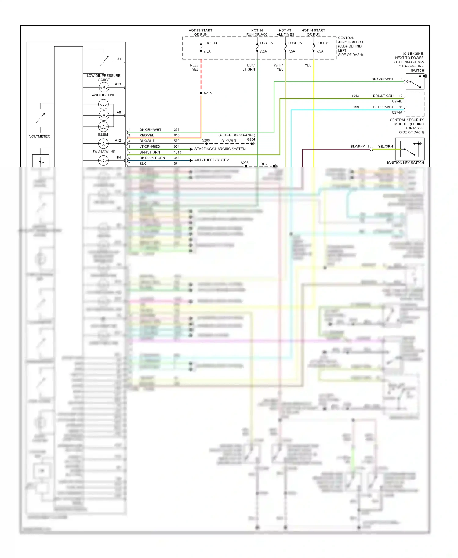 Wiring diagram dk blu/lt grn for Ford Explorer III (2001-2006) (5 of 7)