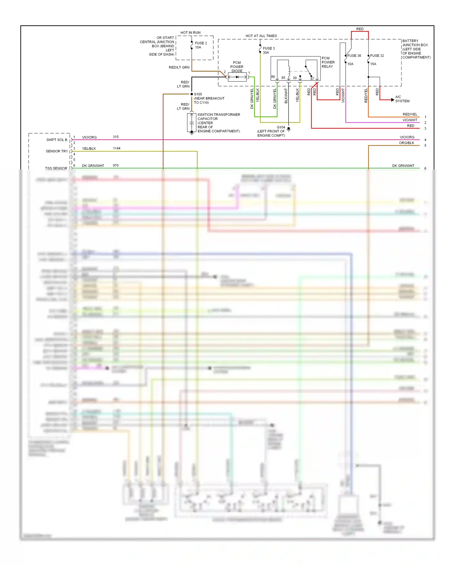 Wiring diagram dk grn/yel for Ford Explorer III (2001-2006) (4 of 11)
