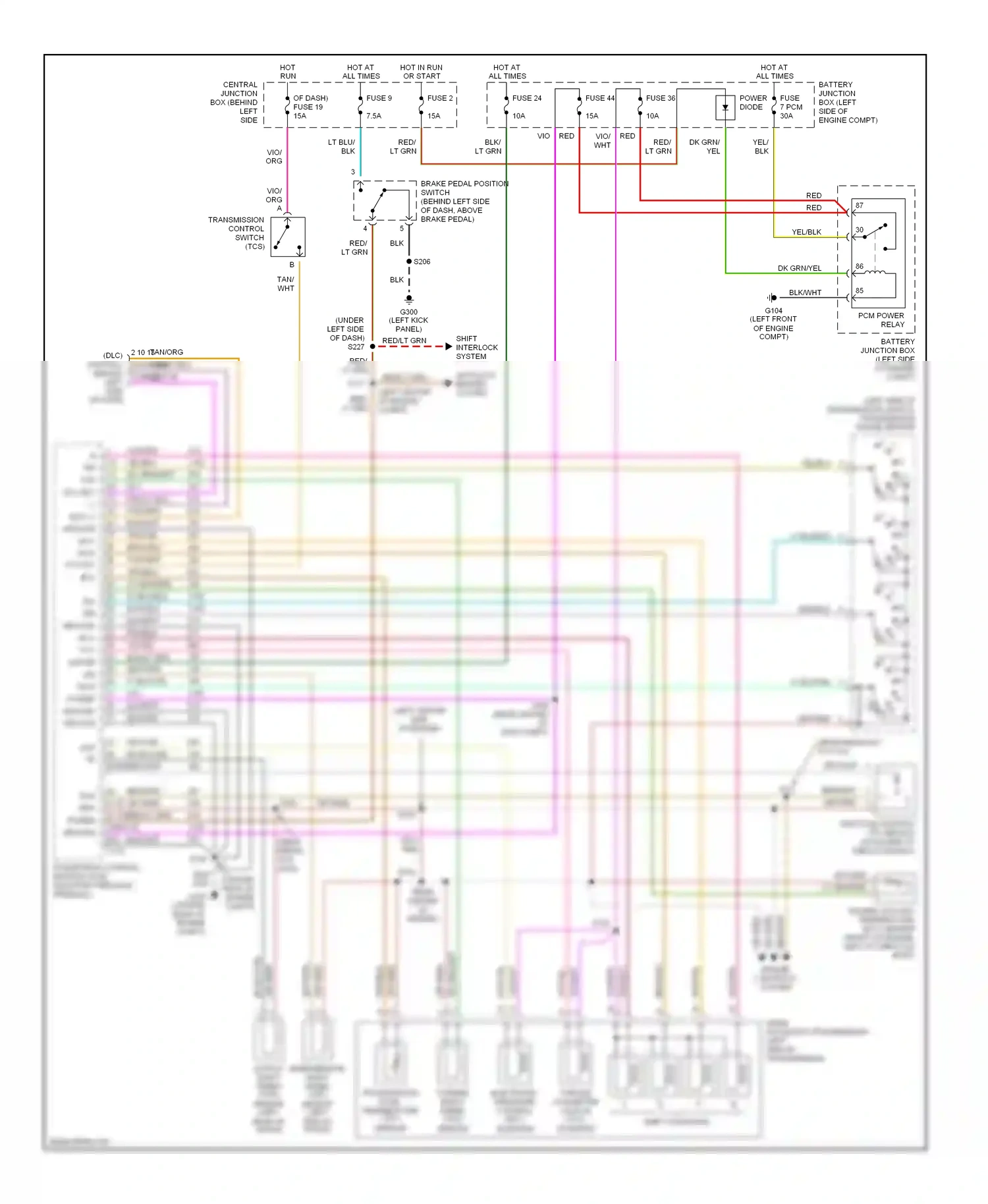Wiring diagram dk grn/yel for Ford Explorer III (2001-2006) (11 of 11)