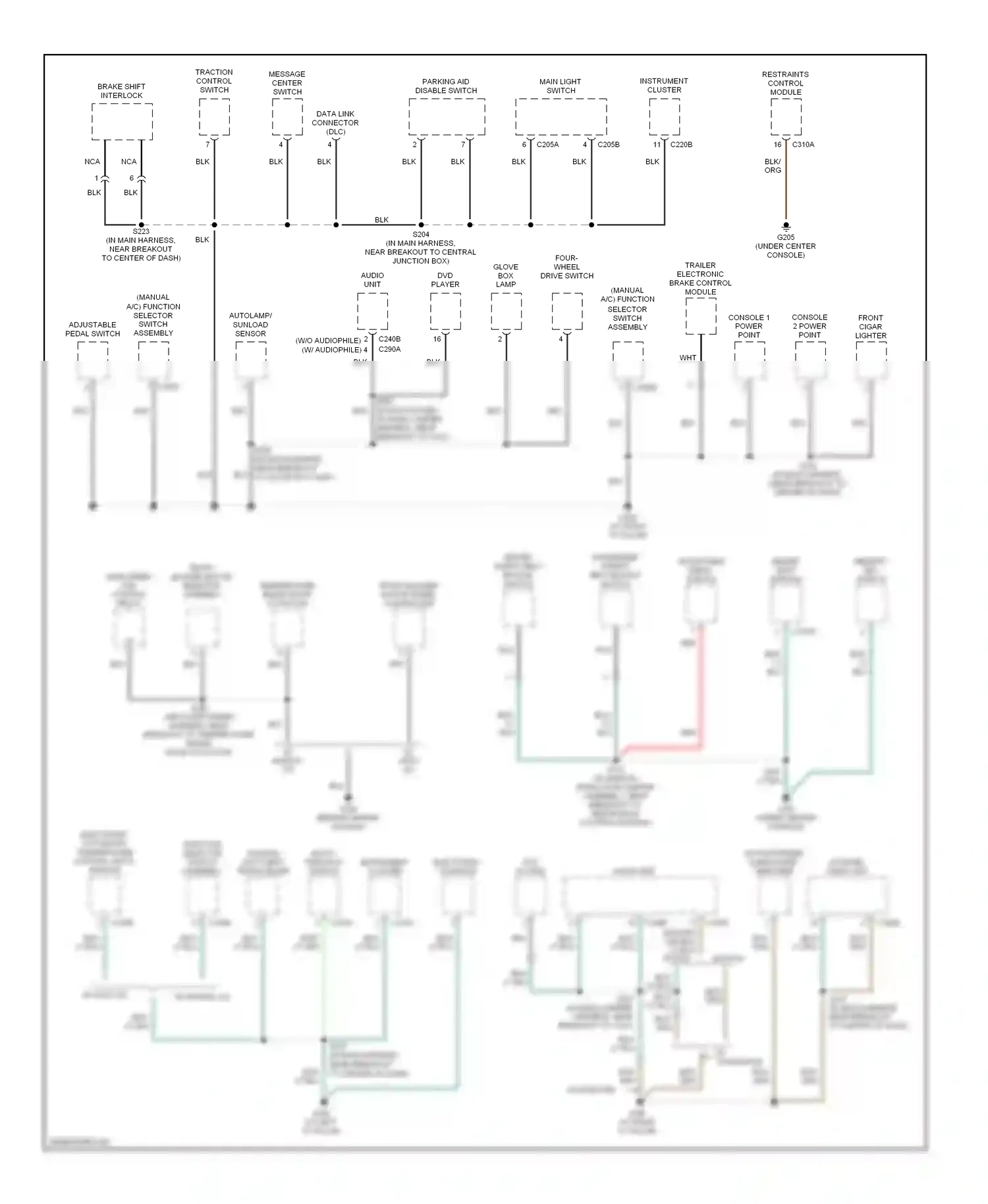 Ford Explorer III (2001-2006) electronic automatic temperature control (eatc) module wiring diagram  (1 of 3)