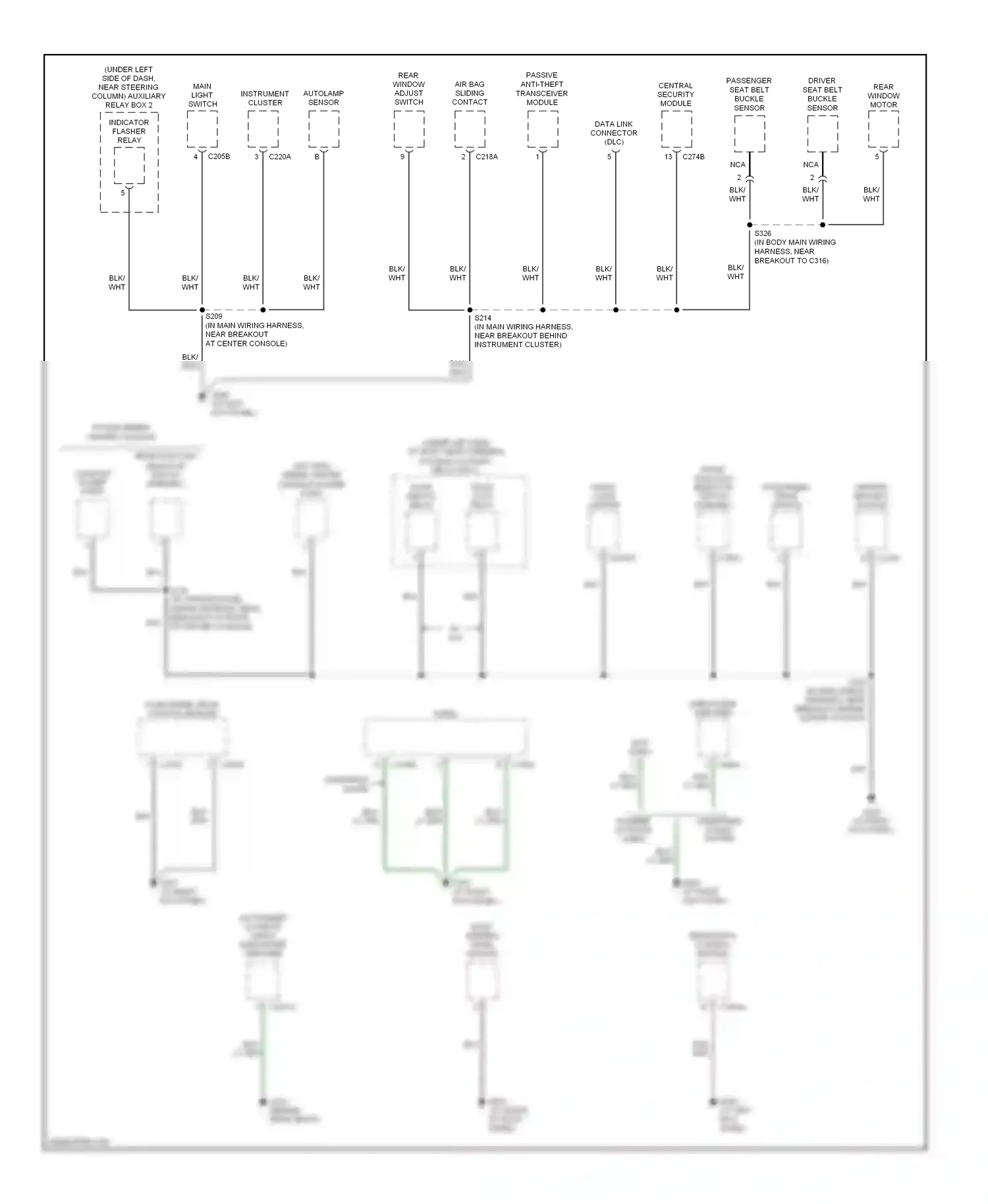 Wiring diagram four wheel drive switch for Ford Explorer III (2001-2006) (4 of 7)