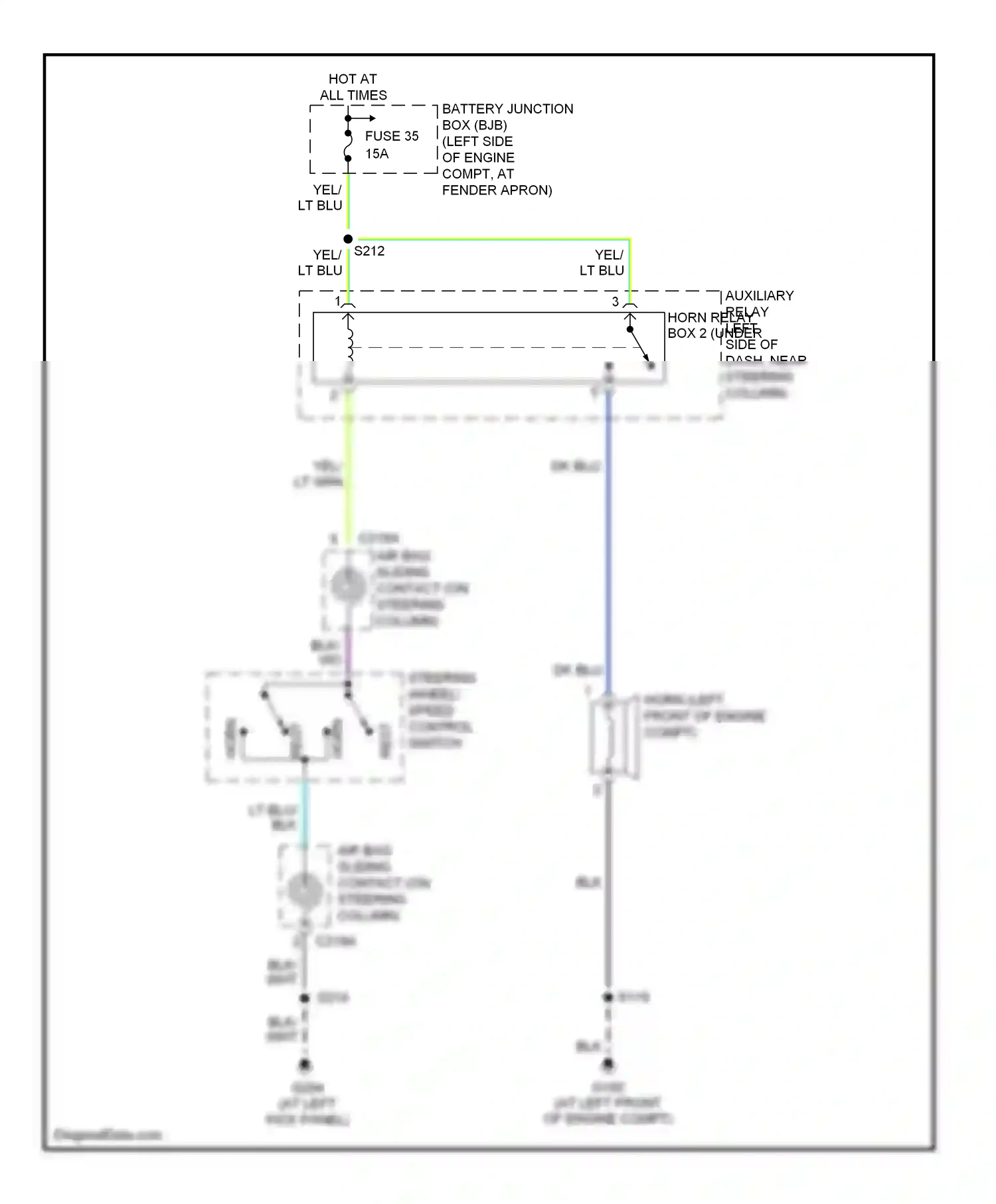 Wiring diagram fuse 35 for Ford Explorer III (2001-2006) (3 of 4)