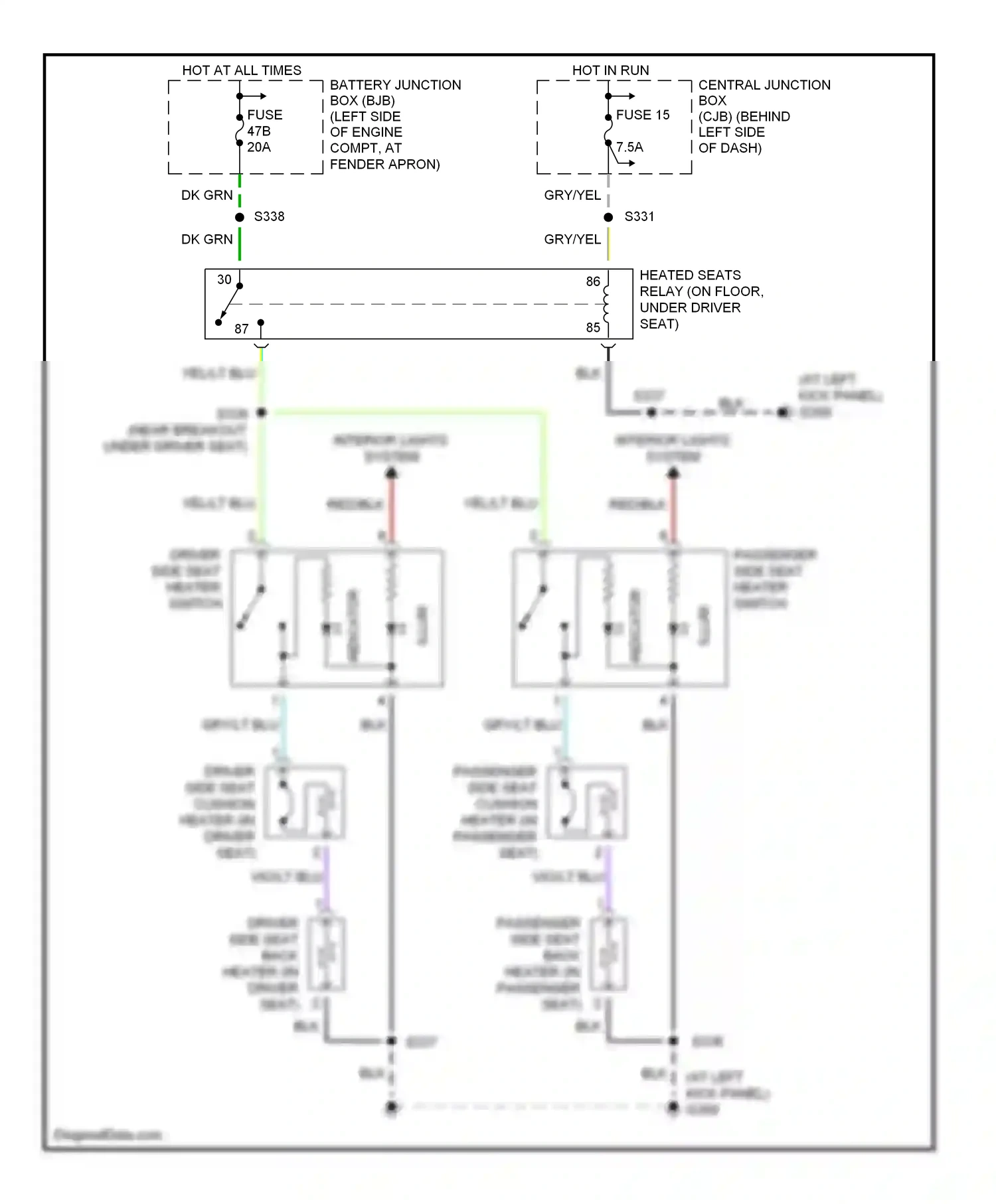 Wiring diagram gry/yel for Ford Explorer III (2001-2006) (5 of 22)