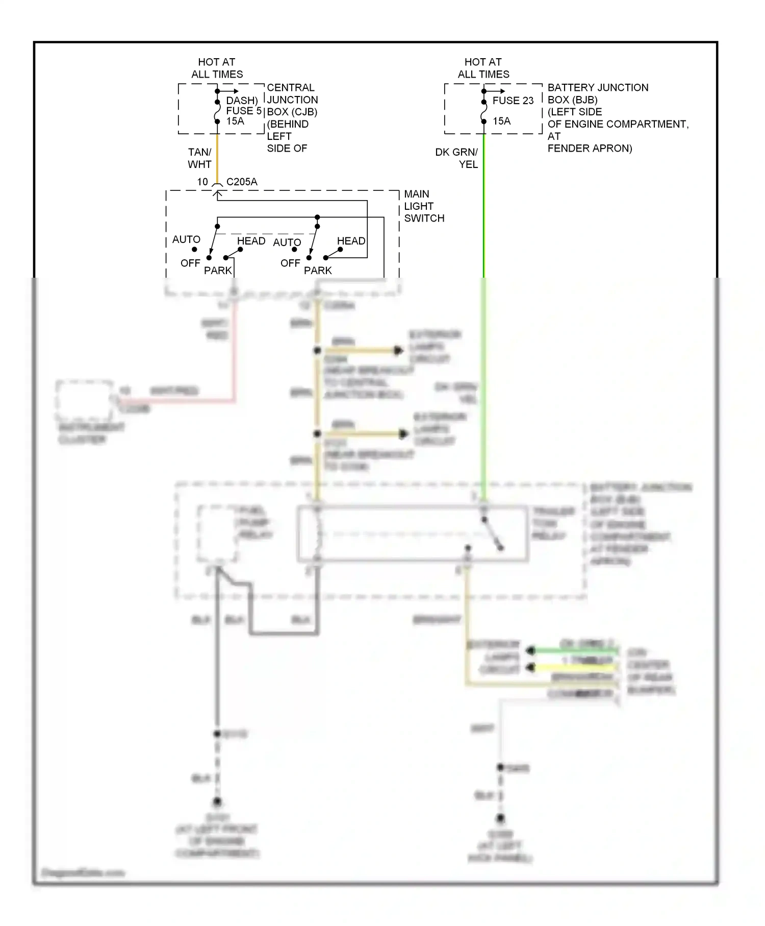 Ford Explorer III (2001-2006) head wiring diagram  (3 of 3)
