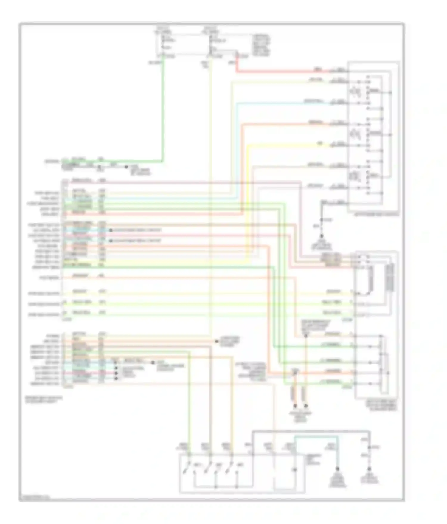 Wiring diagram left power seat switch for Ford Explorer III (2001-2006) (2 of 4)