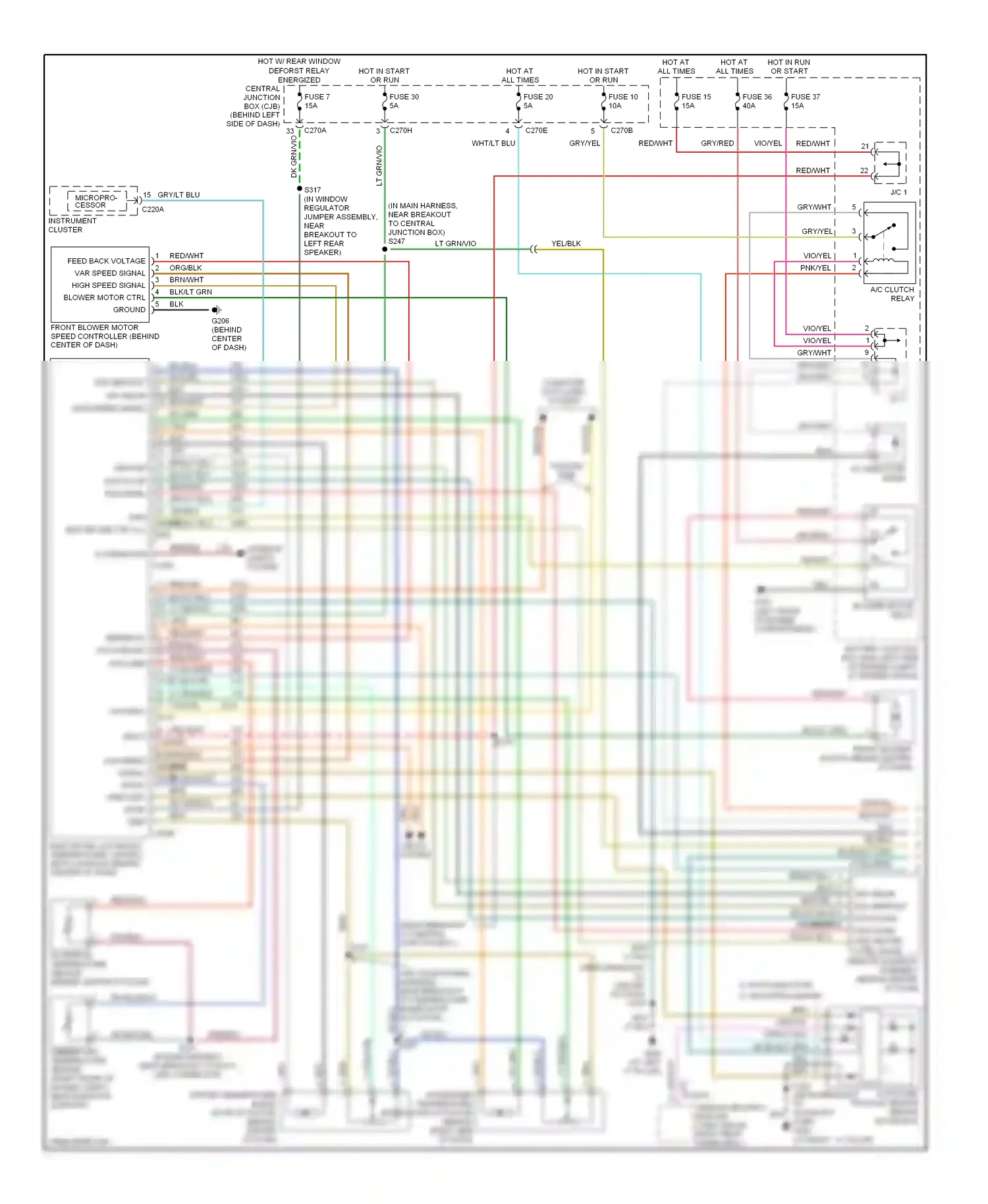 Ford Explorer III (2001-2006) micropro- cessor wiring diagram  (1 of 3)