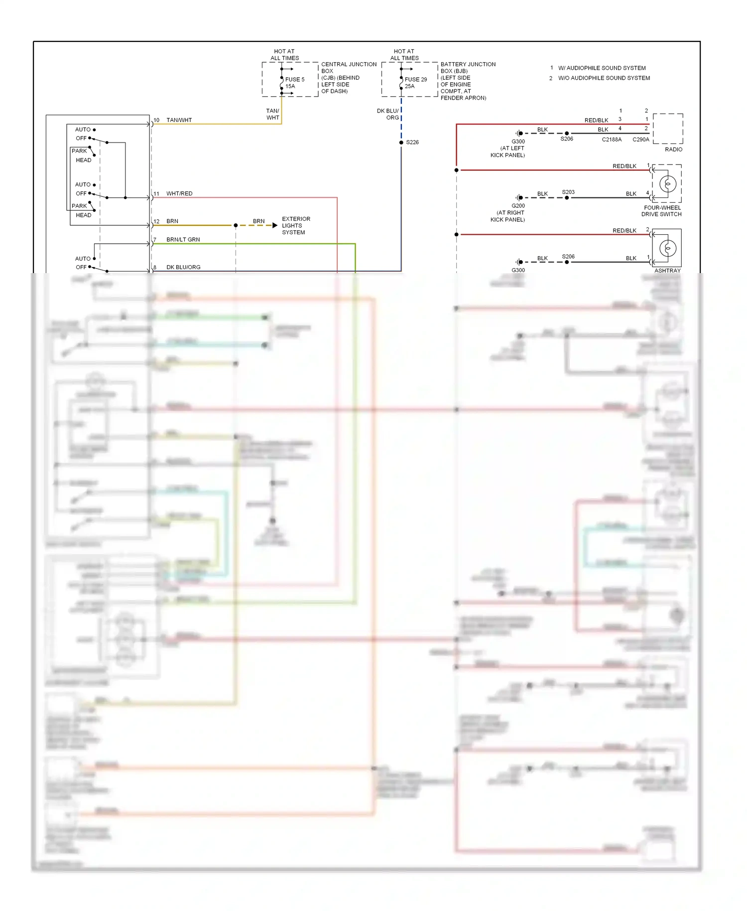 Ford Explorer III (2001-2006) microprocessor wiring diagram  (8 of 19)