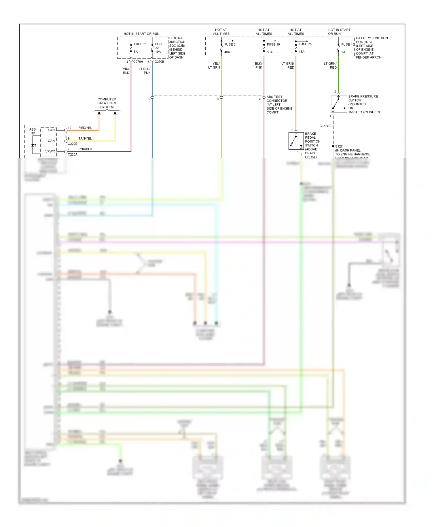 Wiring diagram pnk/blk for Ford Explorer III (2001-2006) (3 of 17)