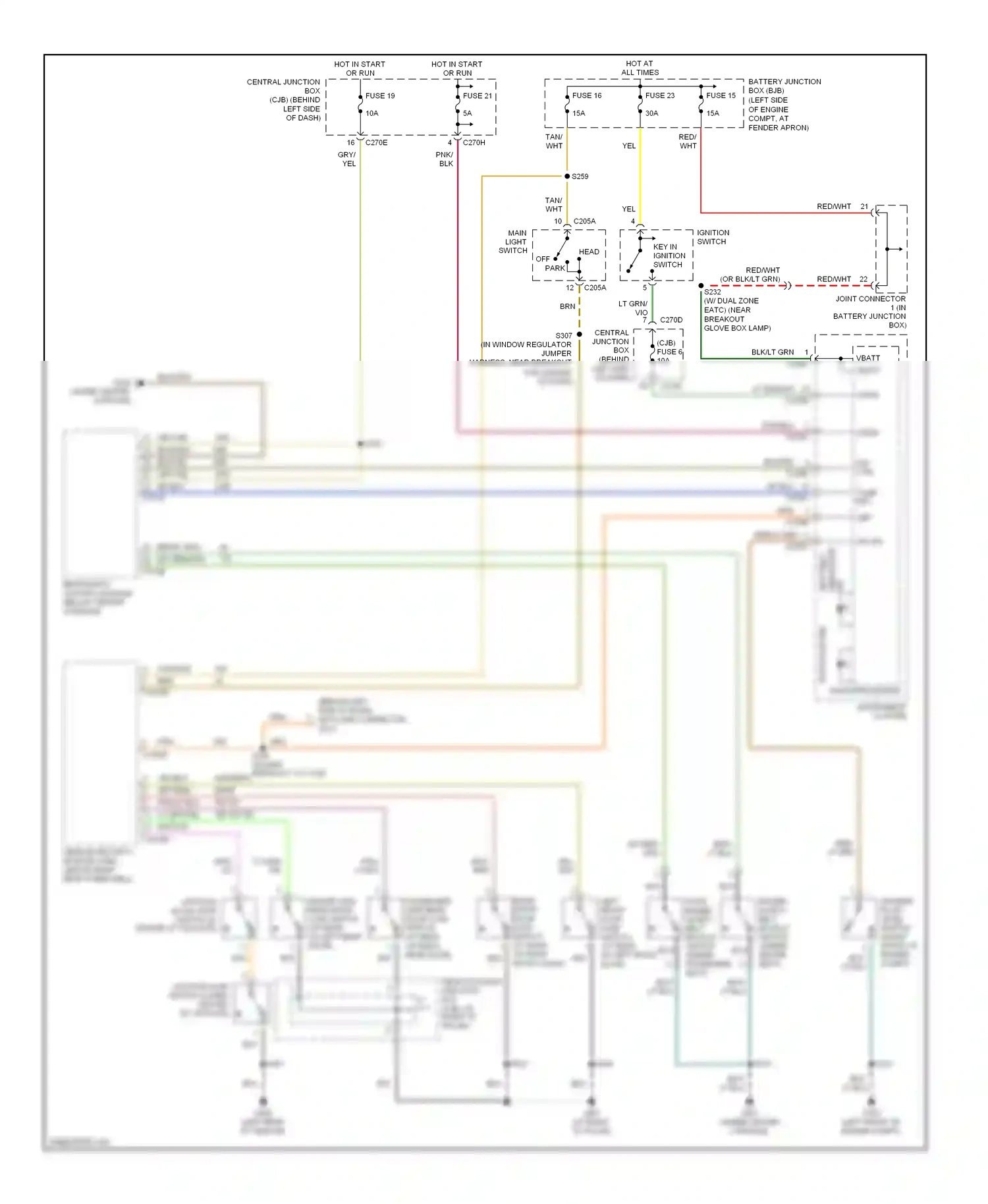 Wiring diagram pnk/lt blu for Ford Explorer III (2001-2006) (5 of 9)