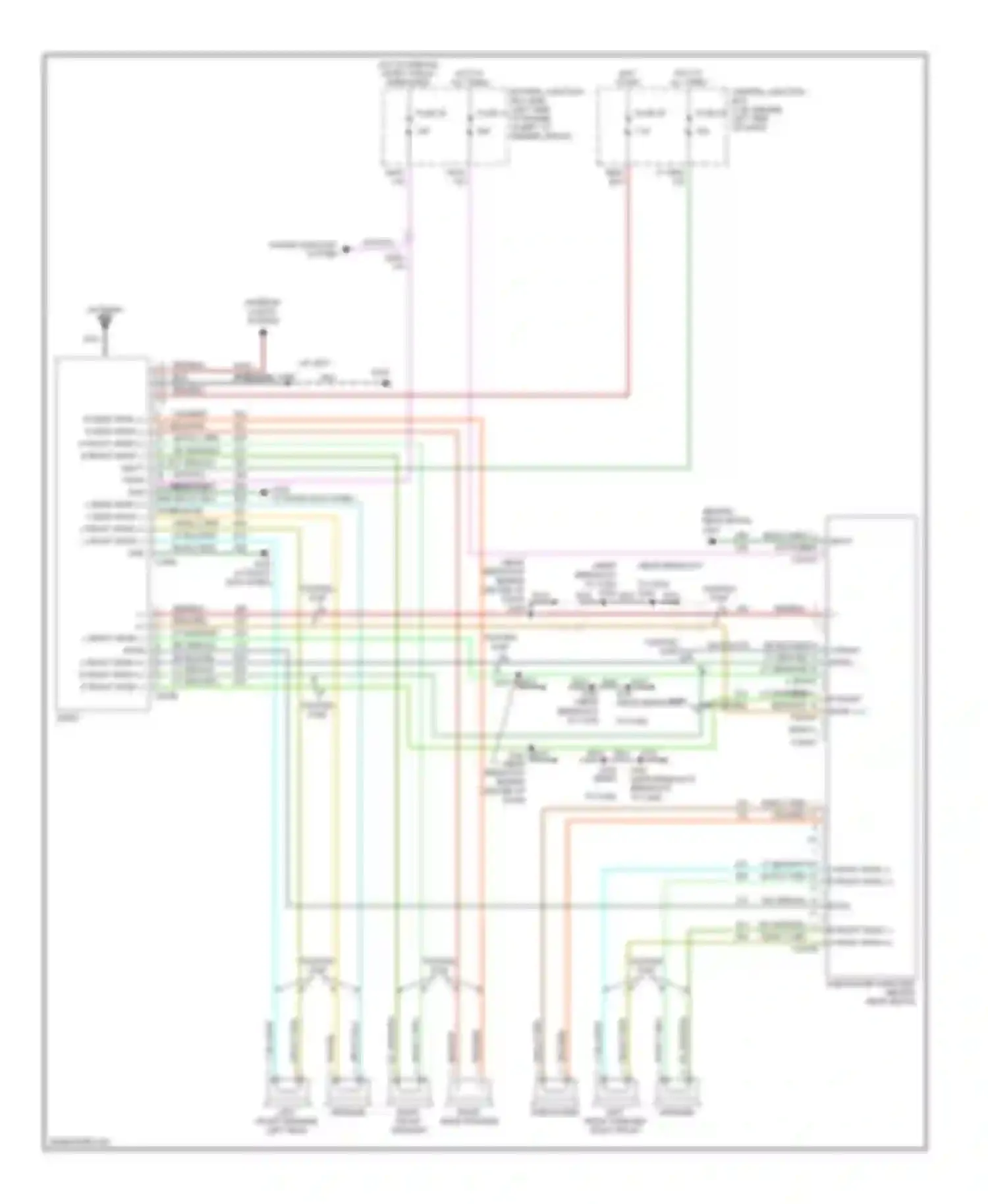 Wiring diagram power windows system for Ford Explorer III (2001-2006) (2 of 2)
