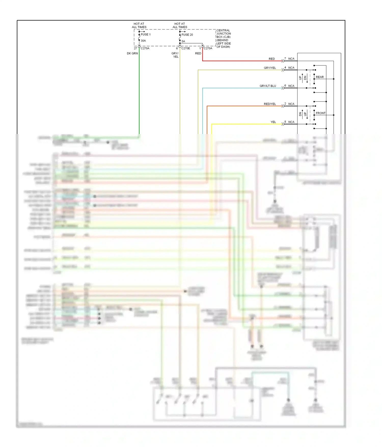 Wiring diagram seat) for Ford Explorer III (2001-2006) (1 of 1)