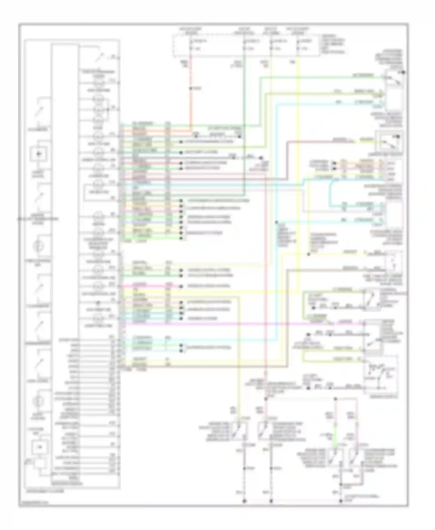 Wiring diagram supplemental restraints system for Ford Explorer III (2001-2006) (1 of 1)