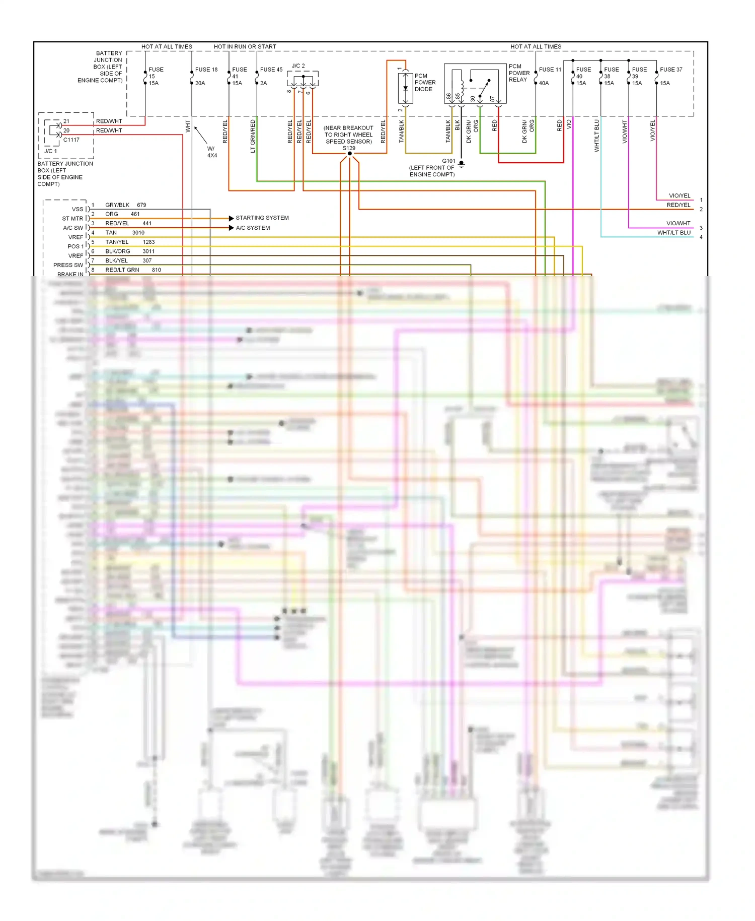 Wiring diagram tan/lt blu for Ford Explorer III (2001-2006) (5 of 5)