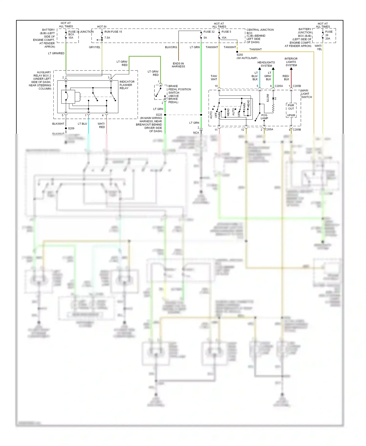 Wiring diagram tan/wht for Ford Explorer III (2001-2006) (13 of 17)