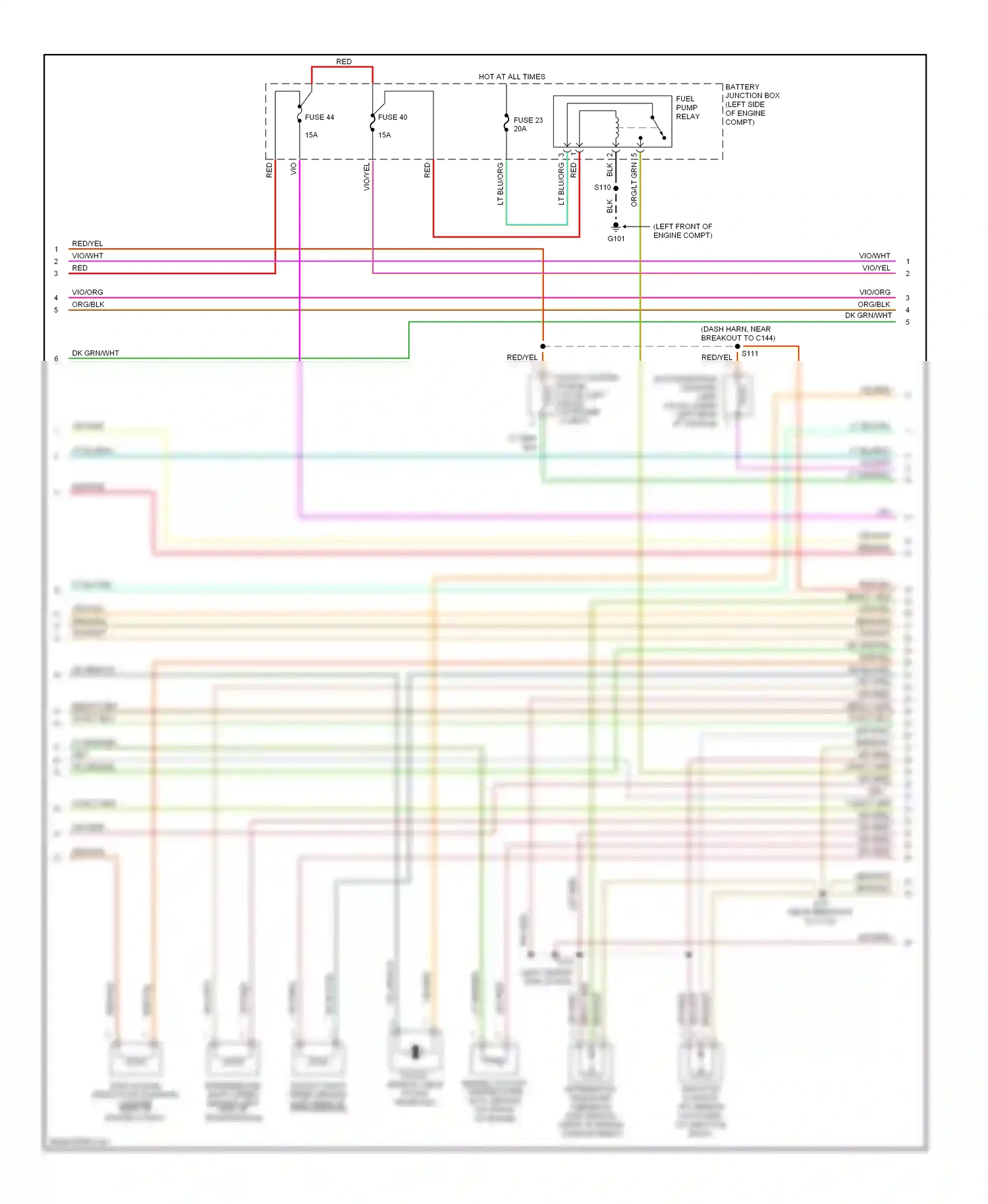 Wiring diagram tan/wht for Ford Explorer III (2001-2006) (7 of 17)