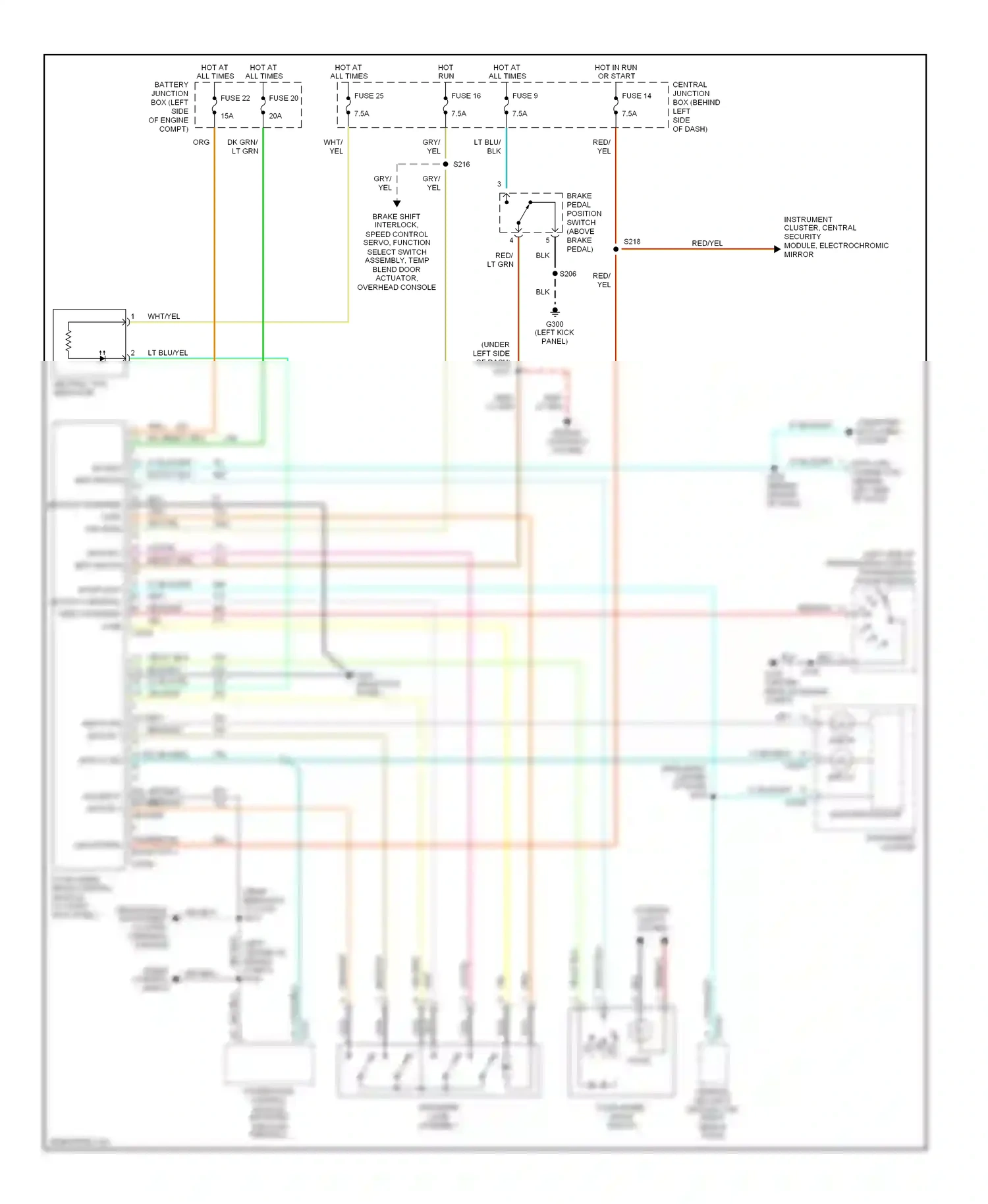 Ford Explorer III (2001-2006) transfer case assembly wiring diagram  (1 of 1)