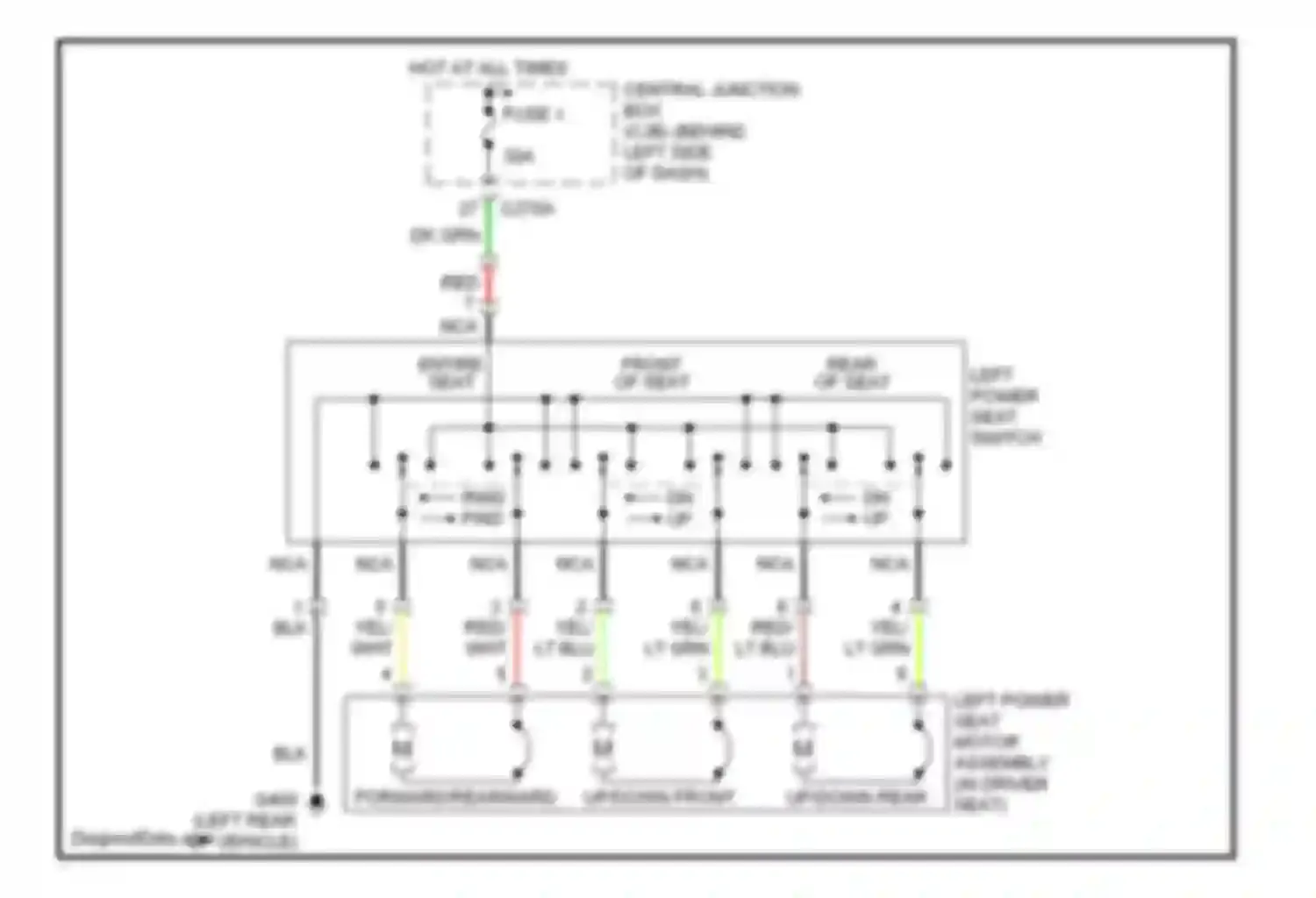 Wiring diagram up/down front for Ford Explorer III (2001-2006) (1 of 2)