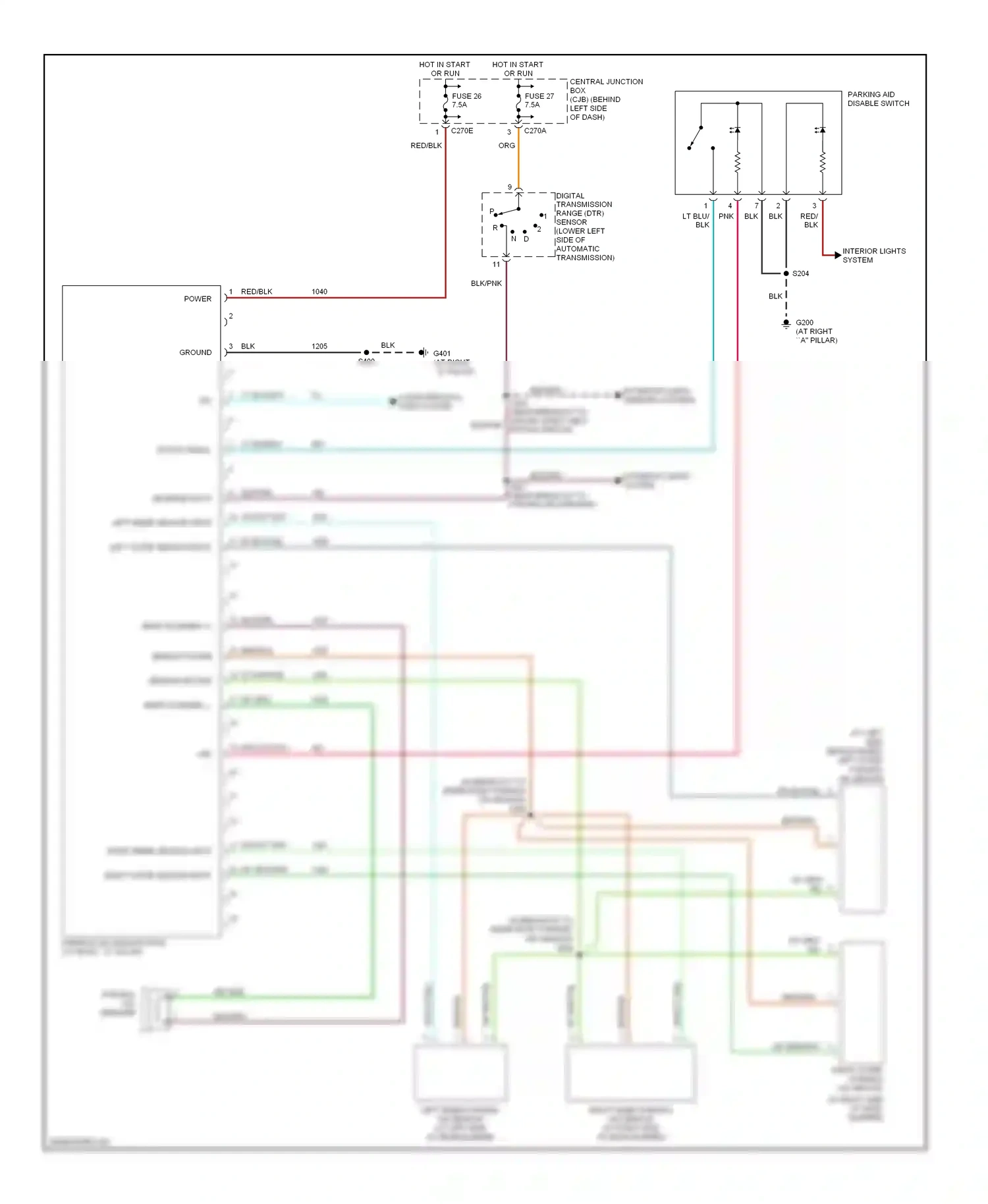 Wiring diagram wht/lt blu for Ford Explorer III (2001-2006) (5 of 12)