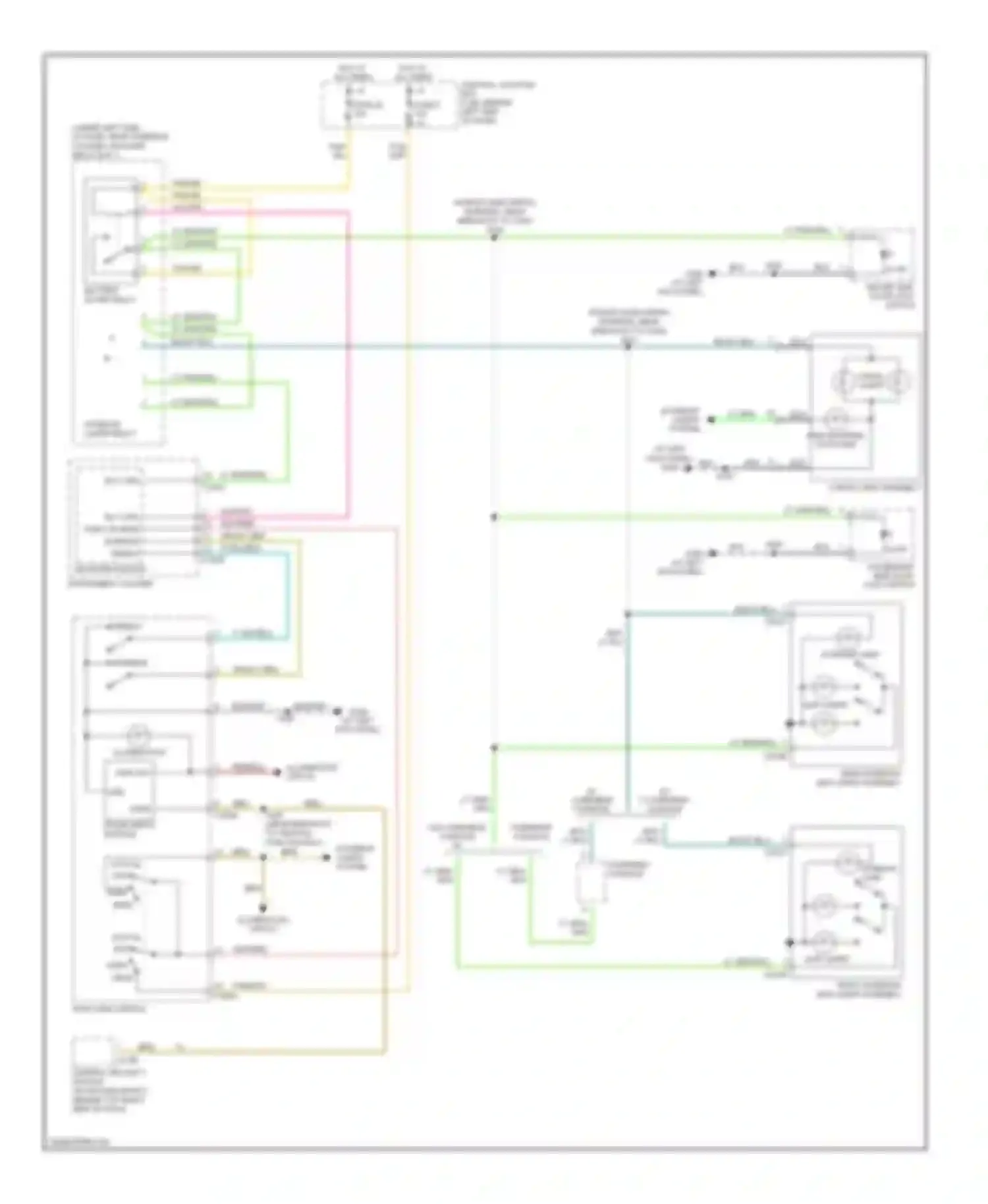 Wiring diagram w/o overhead console w/ overhead console for Ford Explorer III (2001-2006) (1 of 1)