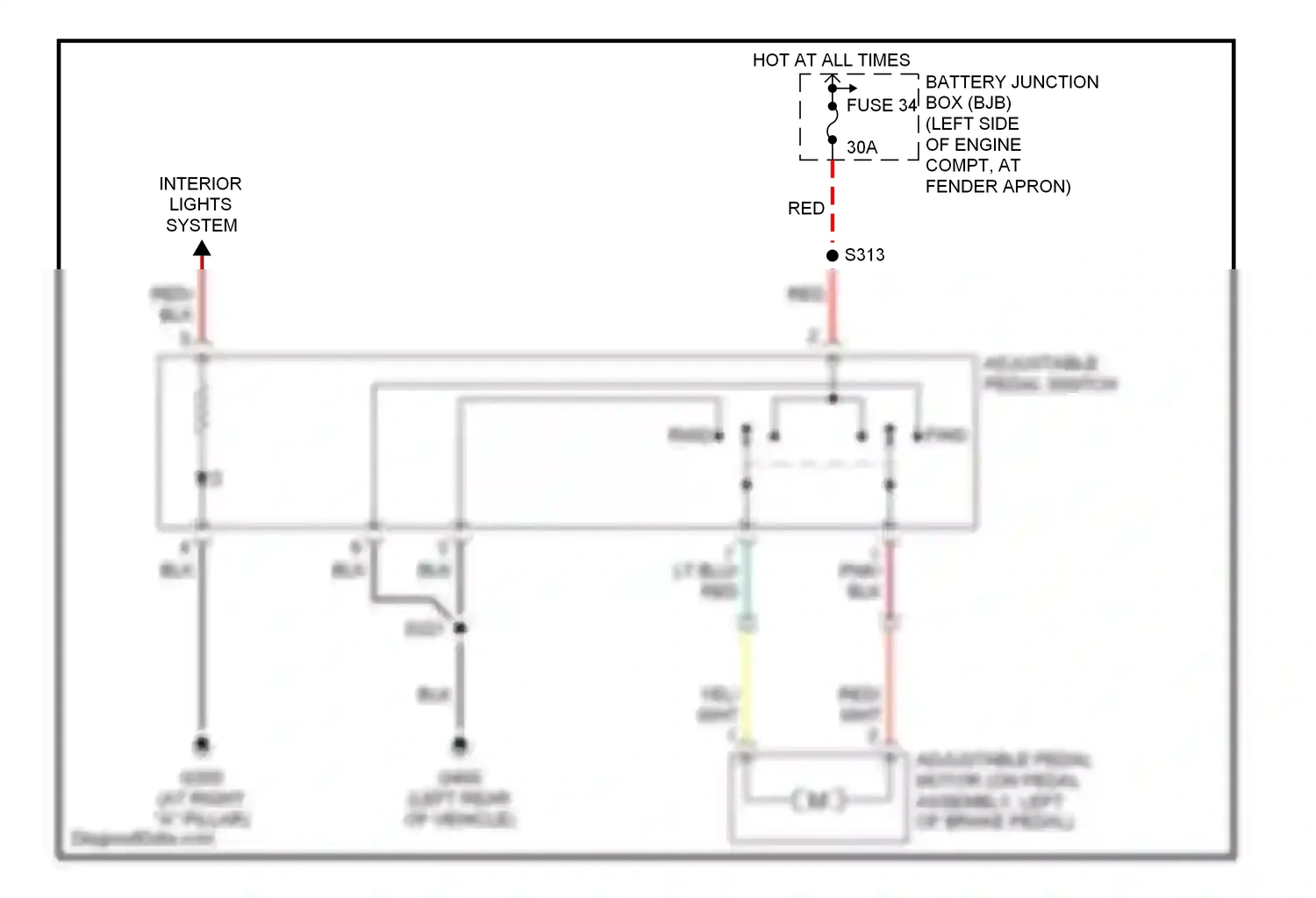 Wiring diagram yel for Ford Explorer III (2001-2006) (21 of 53)