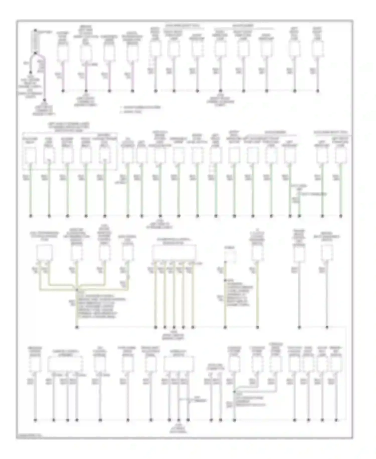 Explorer Ford IV (2005-2010): Ground distribution circuit (1 of 4)