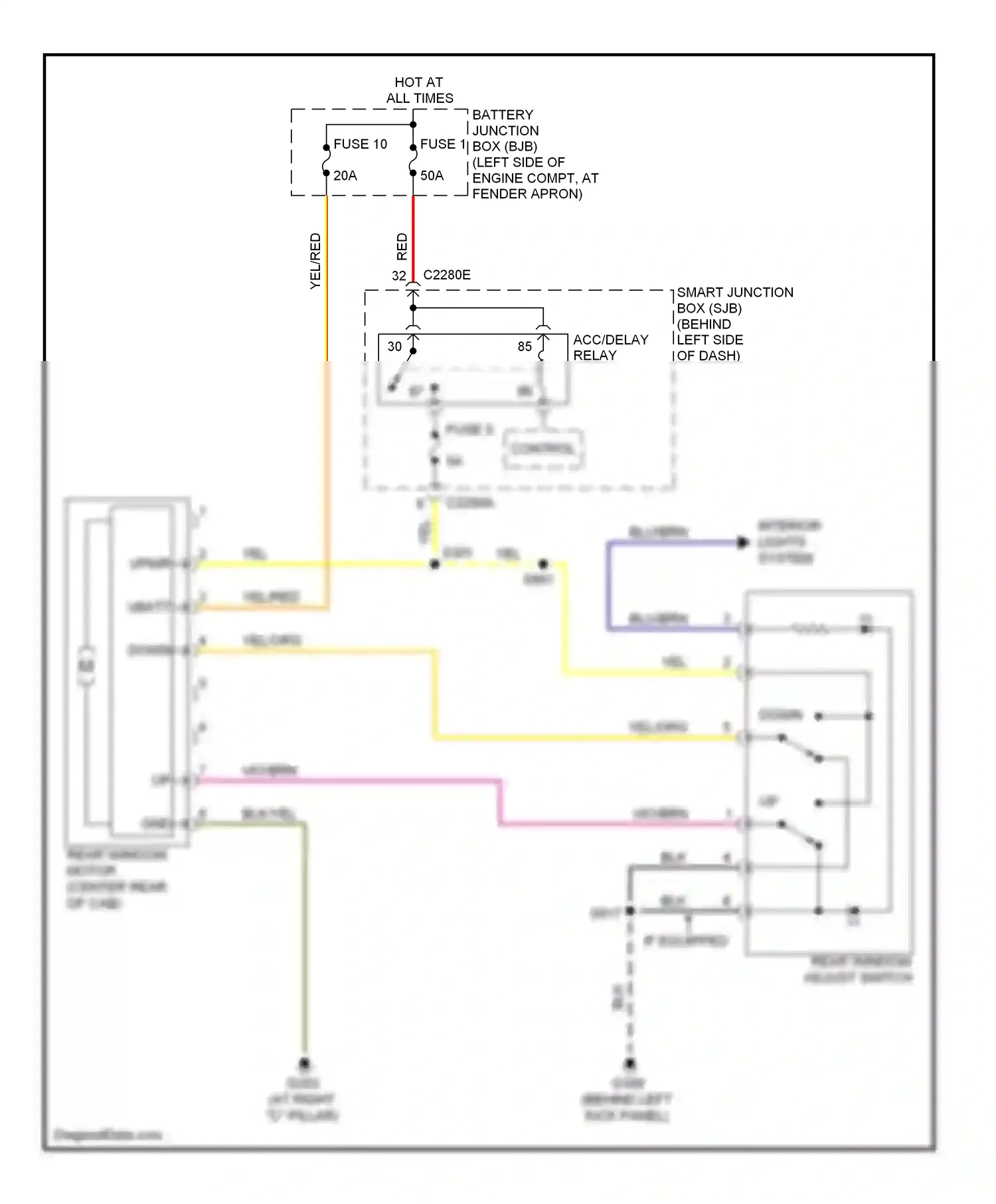 Ford Explorer IV (2005-2010) (behind left kick panel) wiring diagram  (25 of 25)