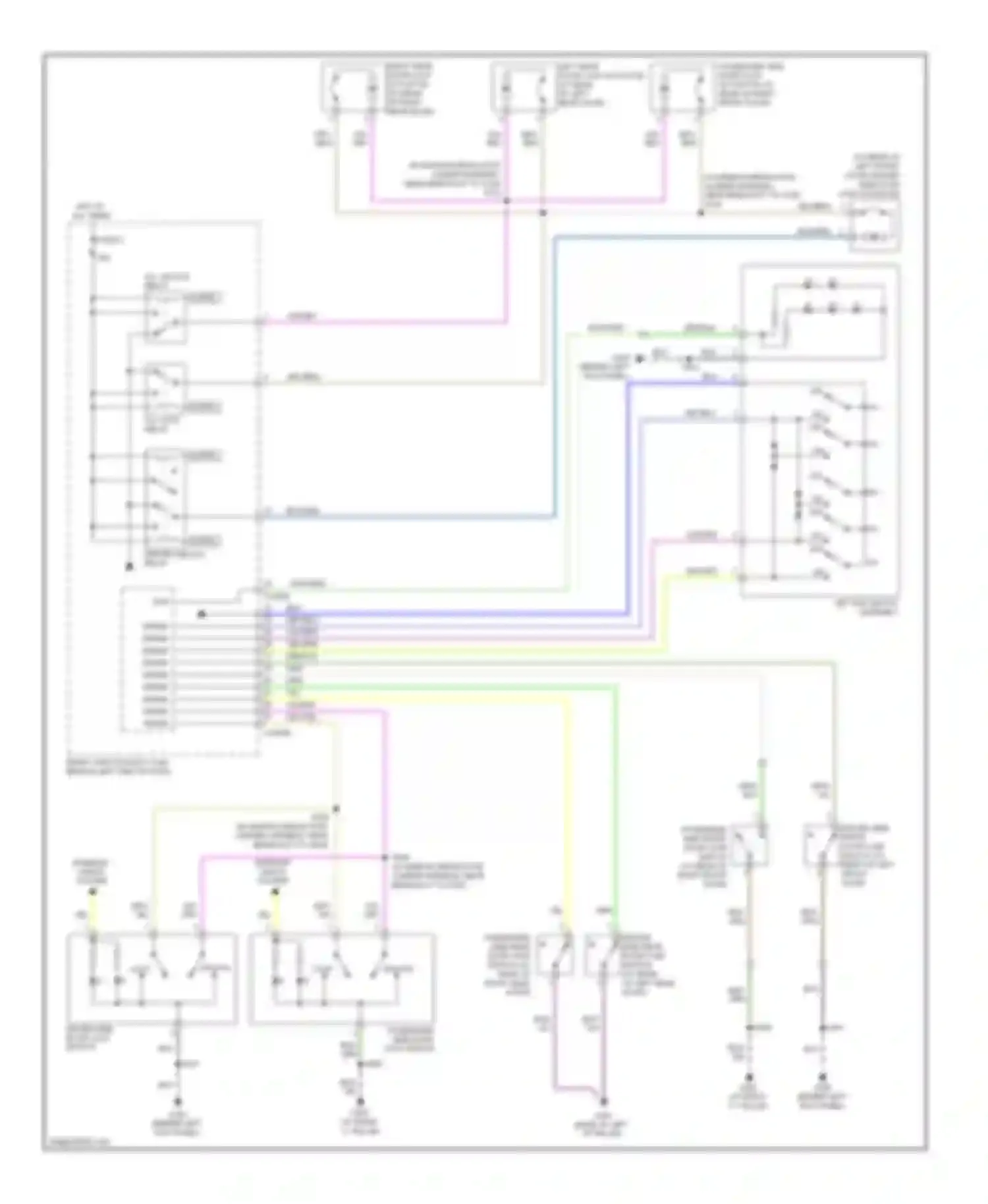 Wiring diagram driver side front door ajar switch (at rear of left front for Ford Explorer IV (2005-2010)