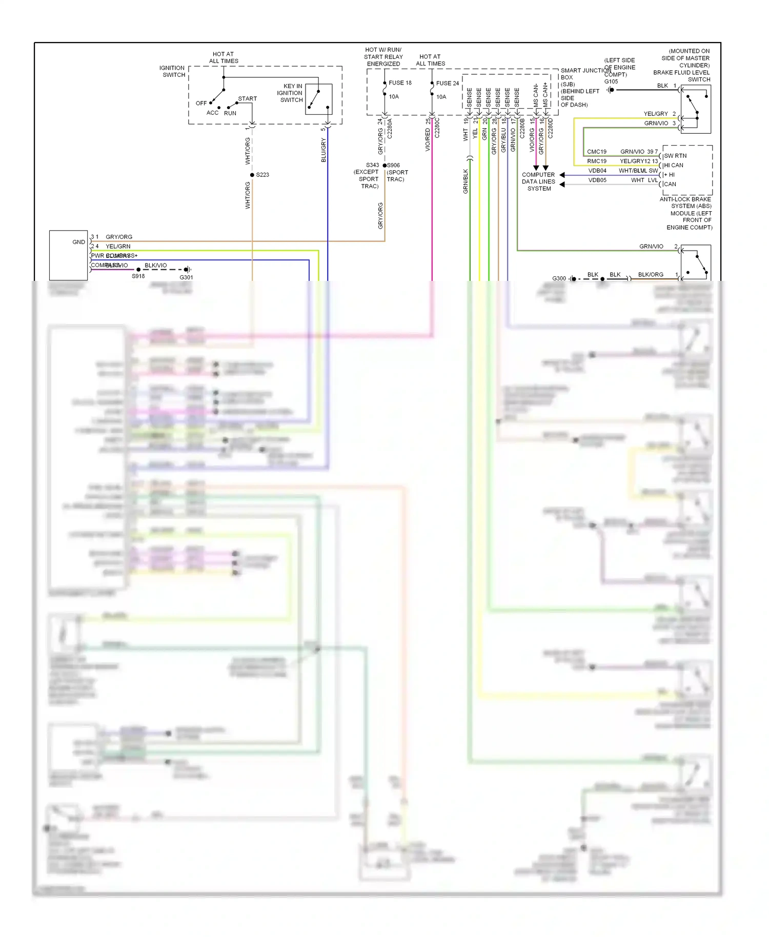 Ford Explorer IV (2005-2010) blu wiring diagram  (25 of 59)